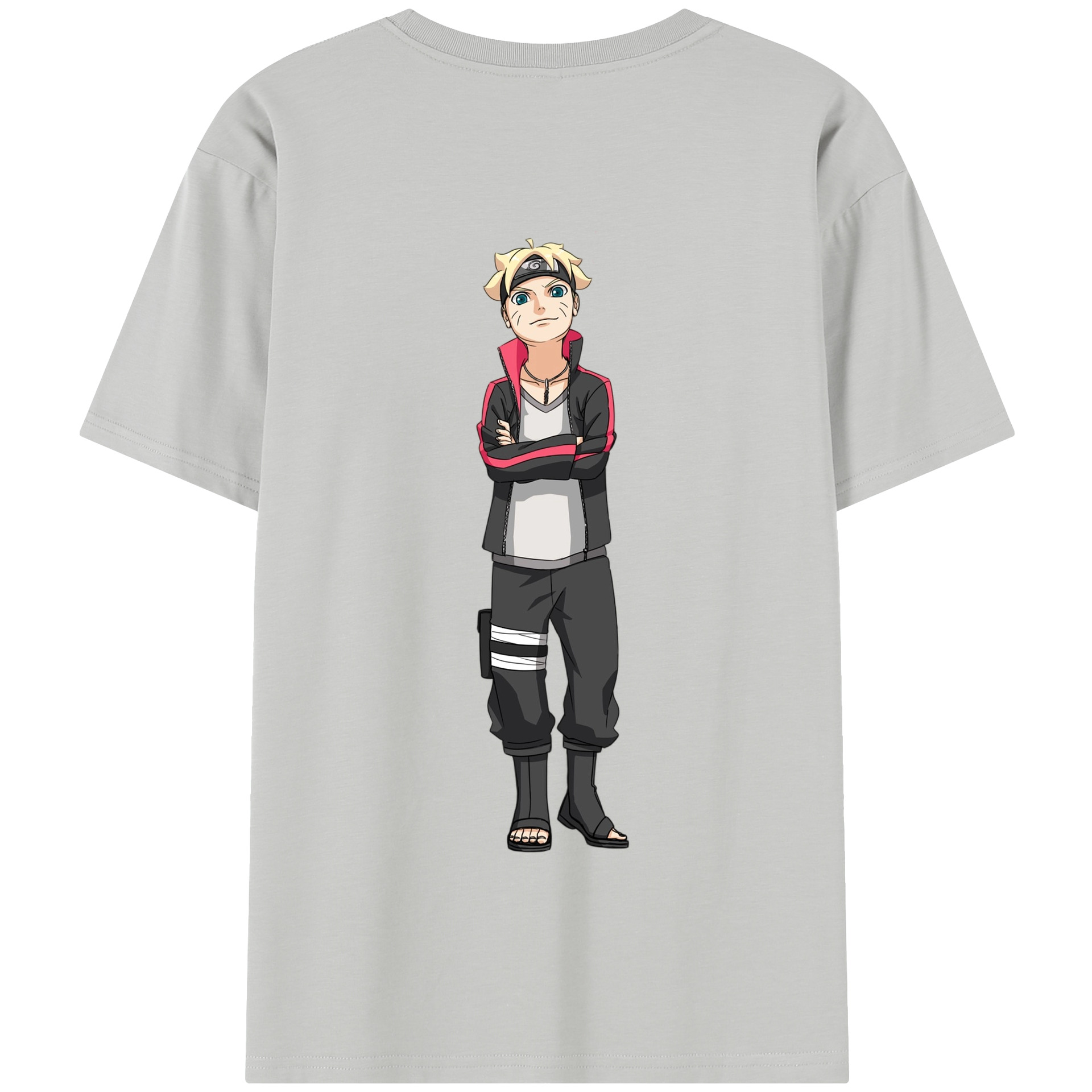 （画像用） NARUTO -ナルト- うずまき ボルト Uzumaki Boruto 綿100％半袖Tシャツ（背面プリント）