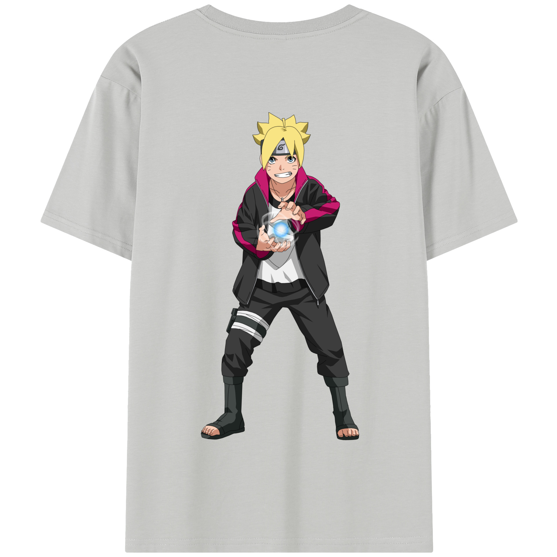 （画像用） NARUTO -ナルト- うずまき ボルト Uzumaki Boruto 綿100％半袖Tシャツ（背面プリント）