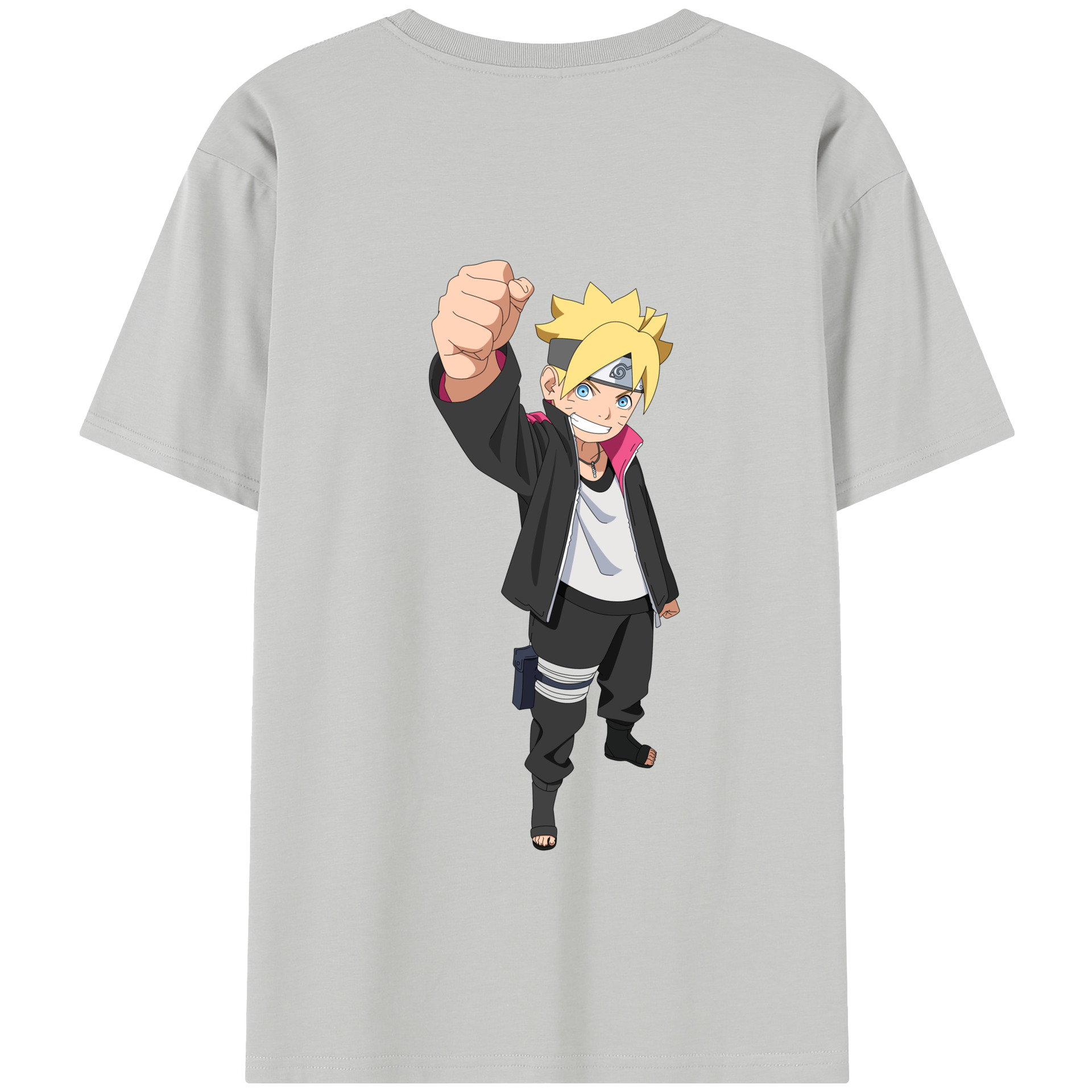 （画像用） NARUTO -ナルト- うずまき ボルト Uzumaki Boruto 綿100％半袖Tシャツ（背面プリント）