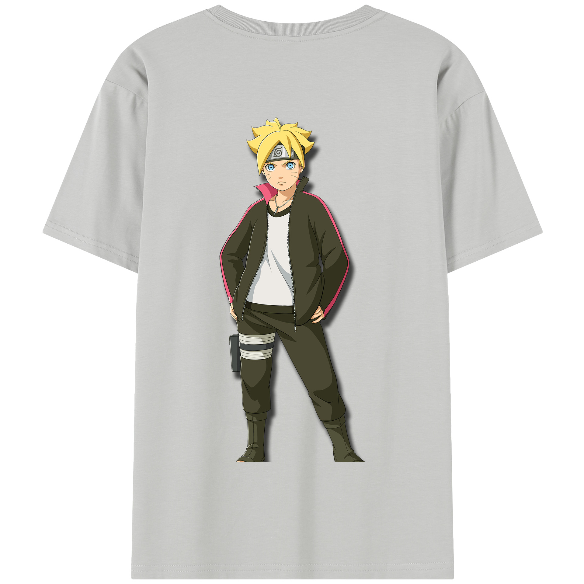 （画像用） NARUTO -ナルト- うずまき ボルト Uzumaki Boruto 綿100％半袖Tシャツ（背面プリント）