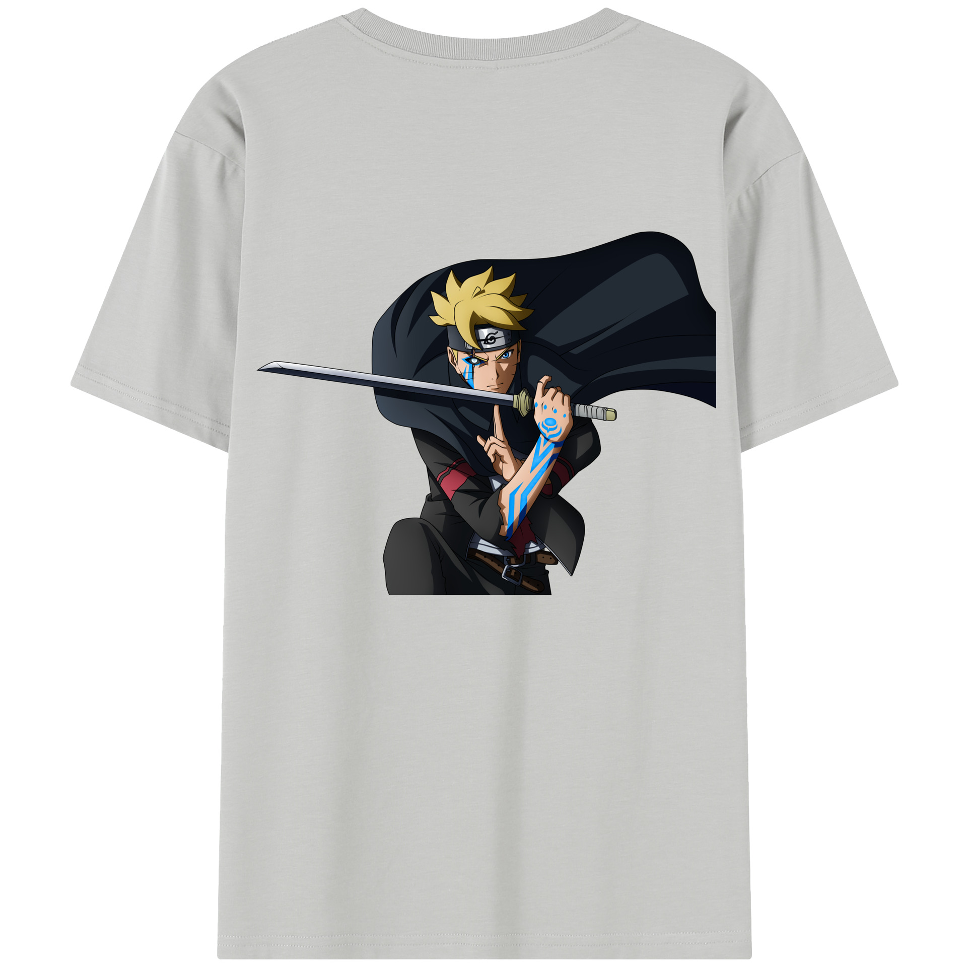 （画像用） NARUTO -ナルト- うずまき ボルト Uzumaki Boruto 綿100％半袖Tシャツ（背面プリント）