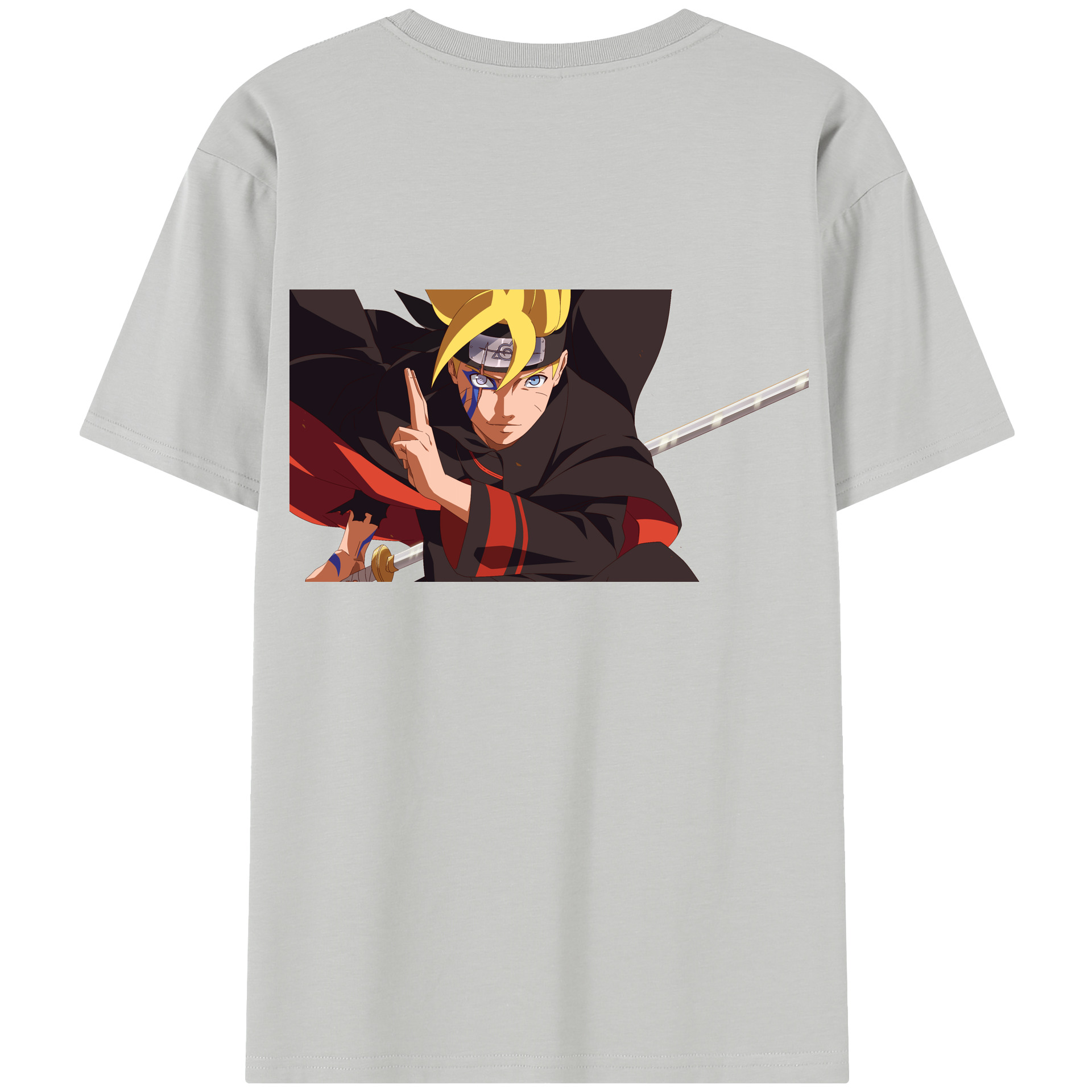 （画像用） NARUTO -ナルト- うずまき ボルト Uzumaki Boruto 綿100％半袖Tシャツ（背面プリント）