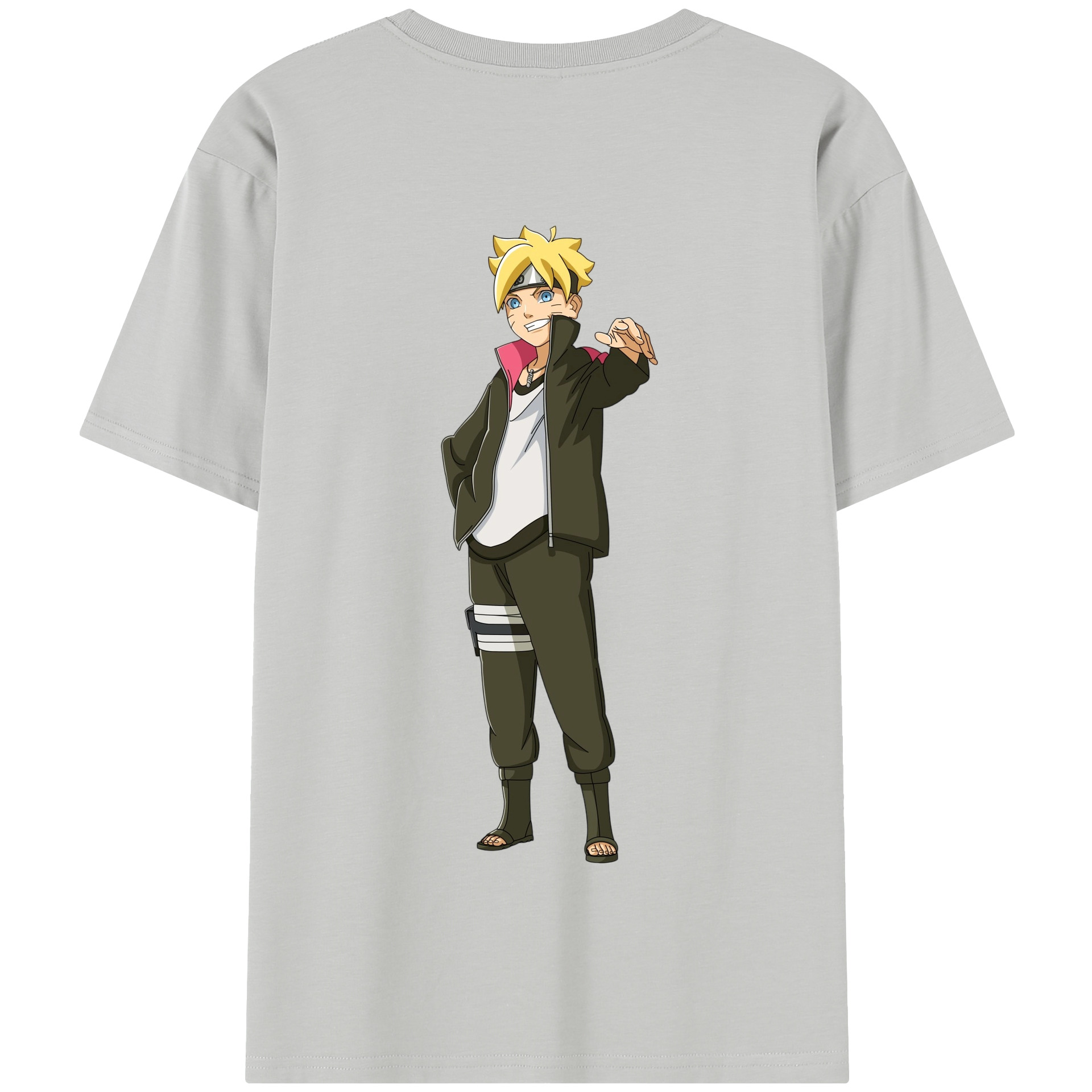 （画像用） NARUTO -ナルト- うずまき ボルト Uzumaki Boruto 綿100％半袖Tシャツ（背面プリント）