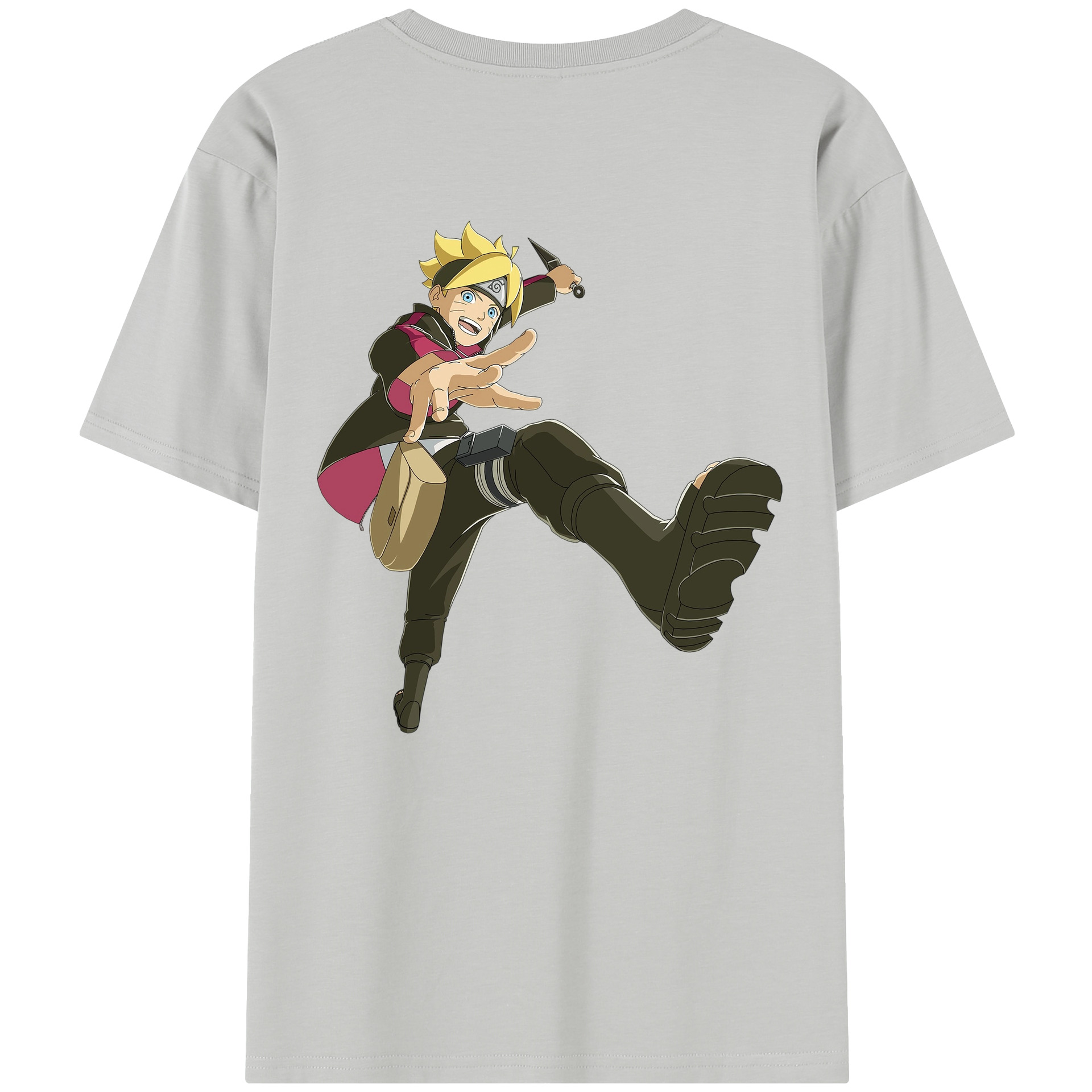 （画像用） NARUTO -ナルト- うずまき ボルト Uzumaki Boruto 綿100％半袖Tシャツ（背面プリント）