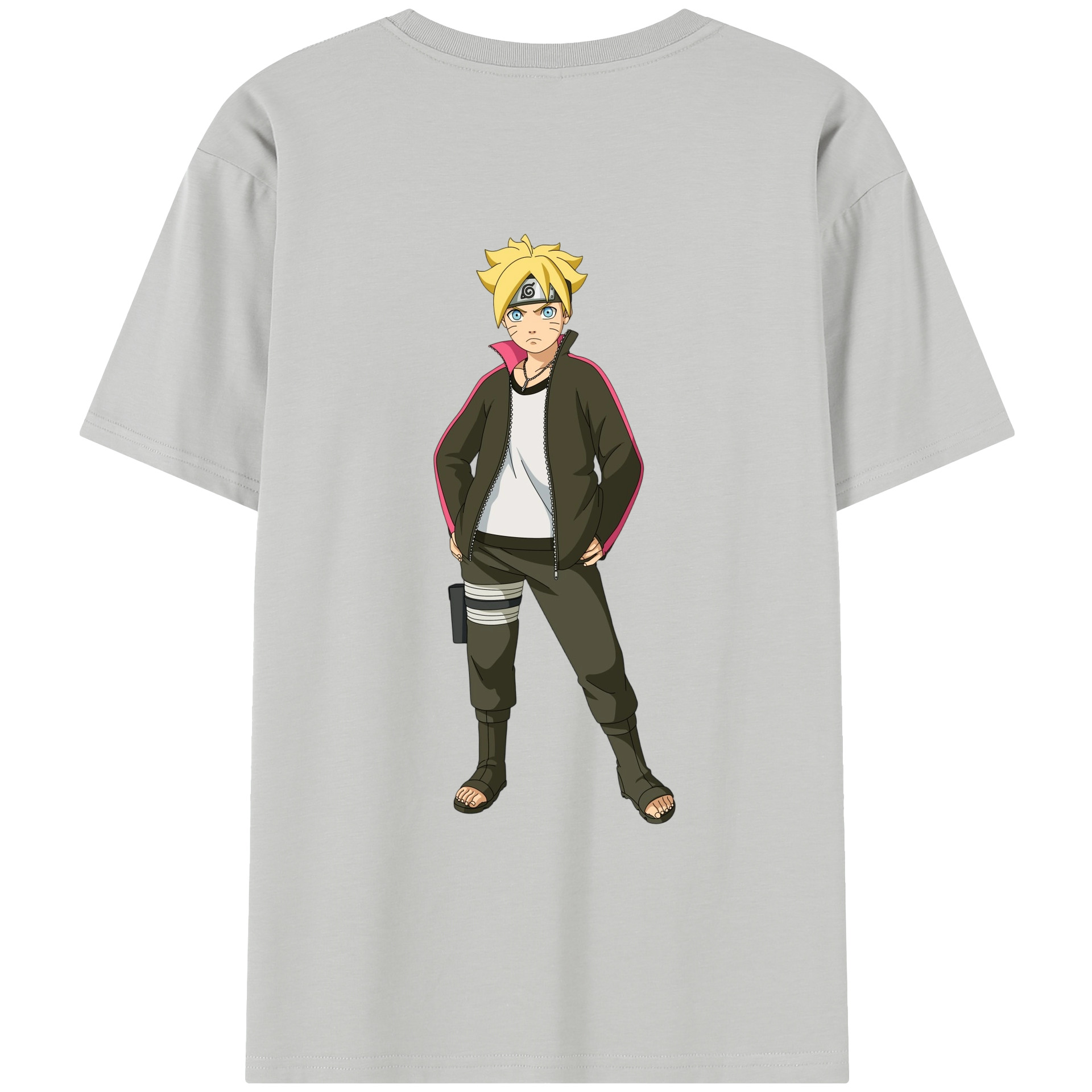 （画像用） NARUTO -ナルト- うずまき ボルト Uzumaki Boruto 綿100％半袖Tシャツ（背面プリント）