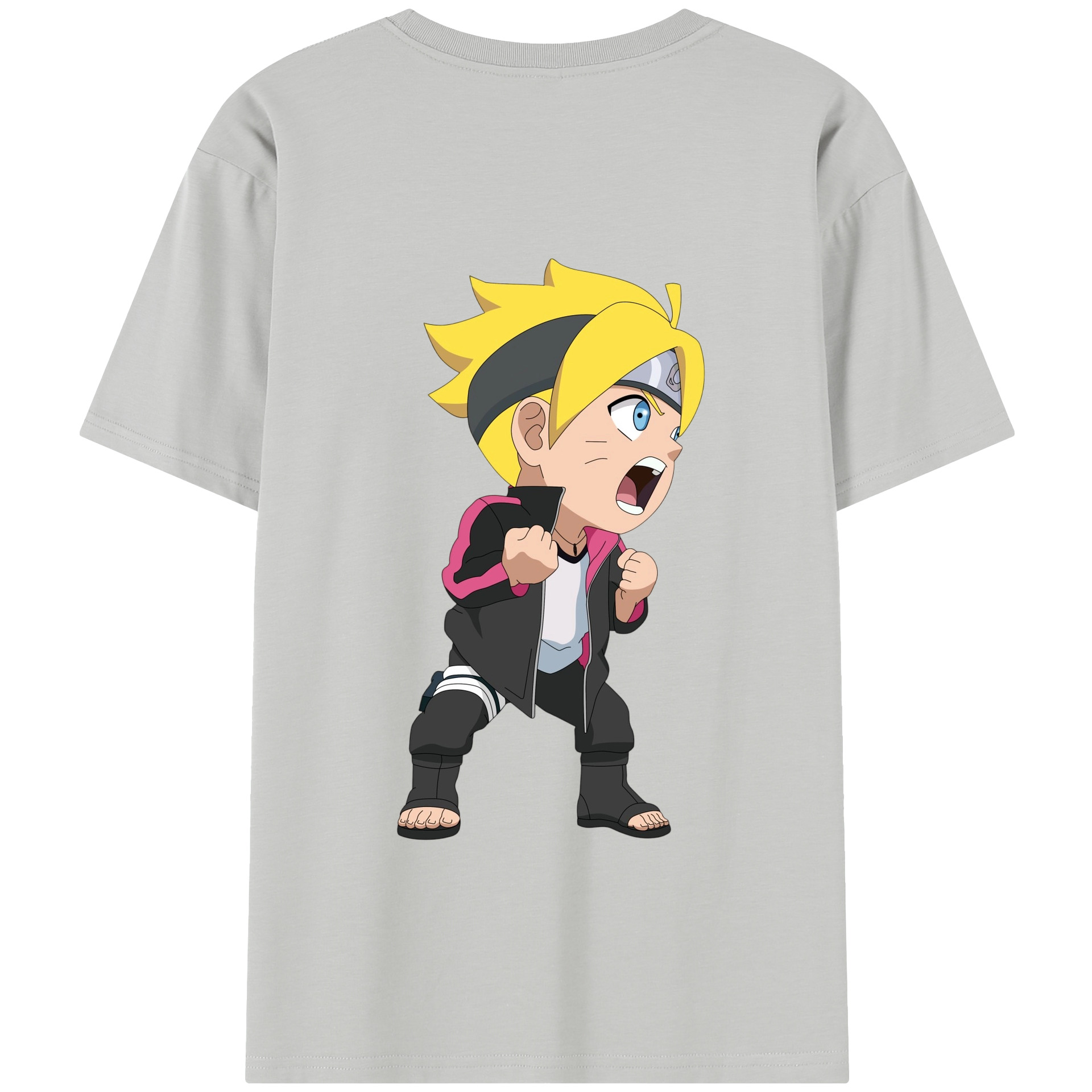 （画像用） NARUTO -ナルト- うずまき ボルト Uzumaki Boruto 綿100％半袖Tシャツ（背面プリント）