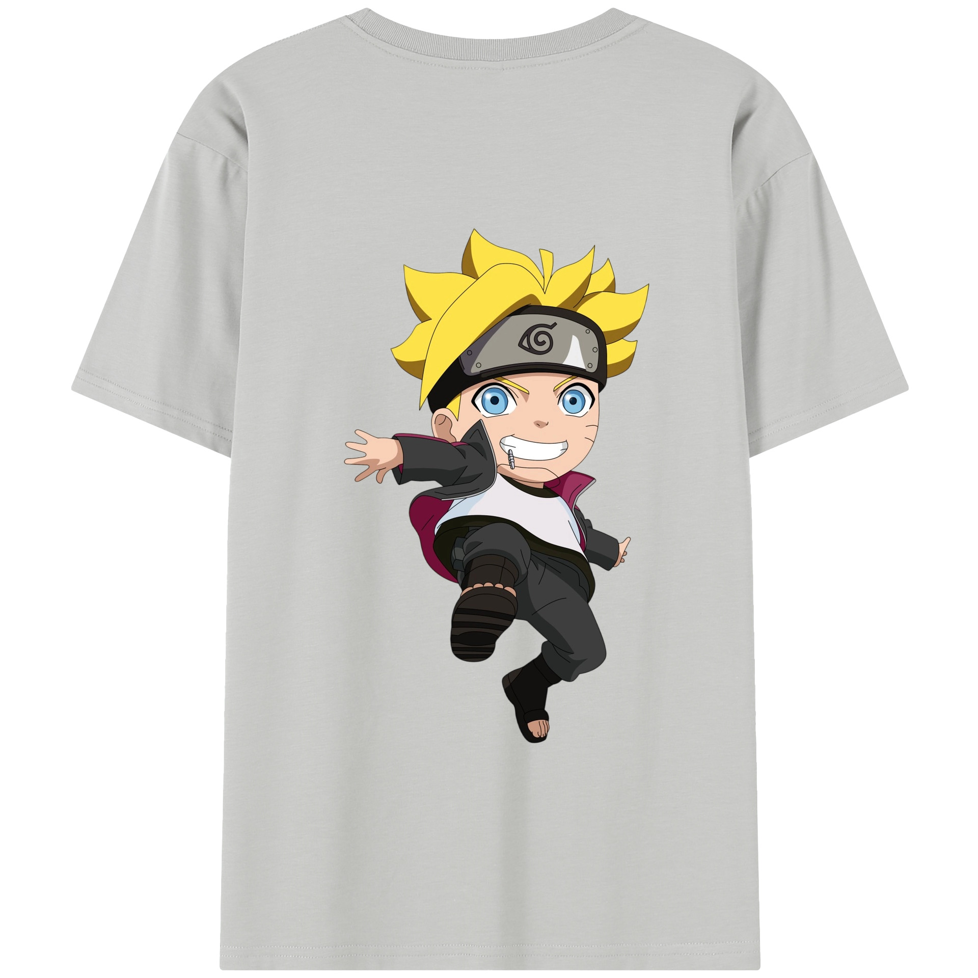 （画像用） NARUTO -ナルト- うずまき ボルト Uzumaki Boruto 綿100％半袖Tシャツ（背面プリント）