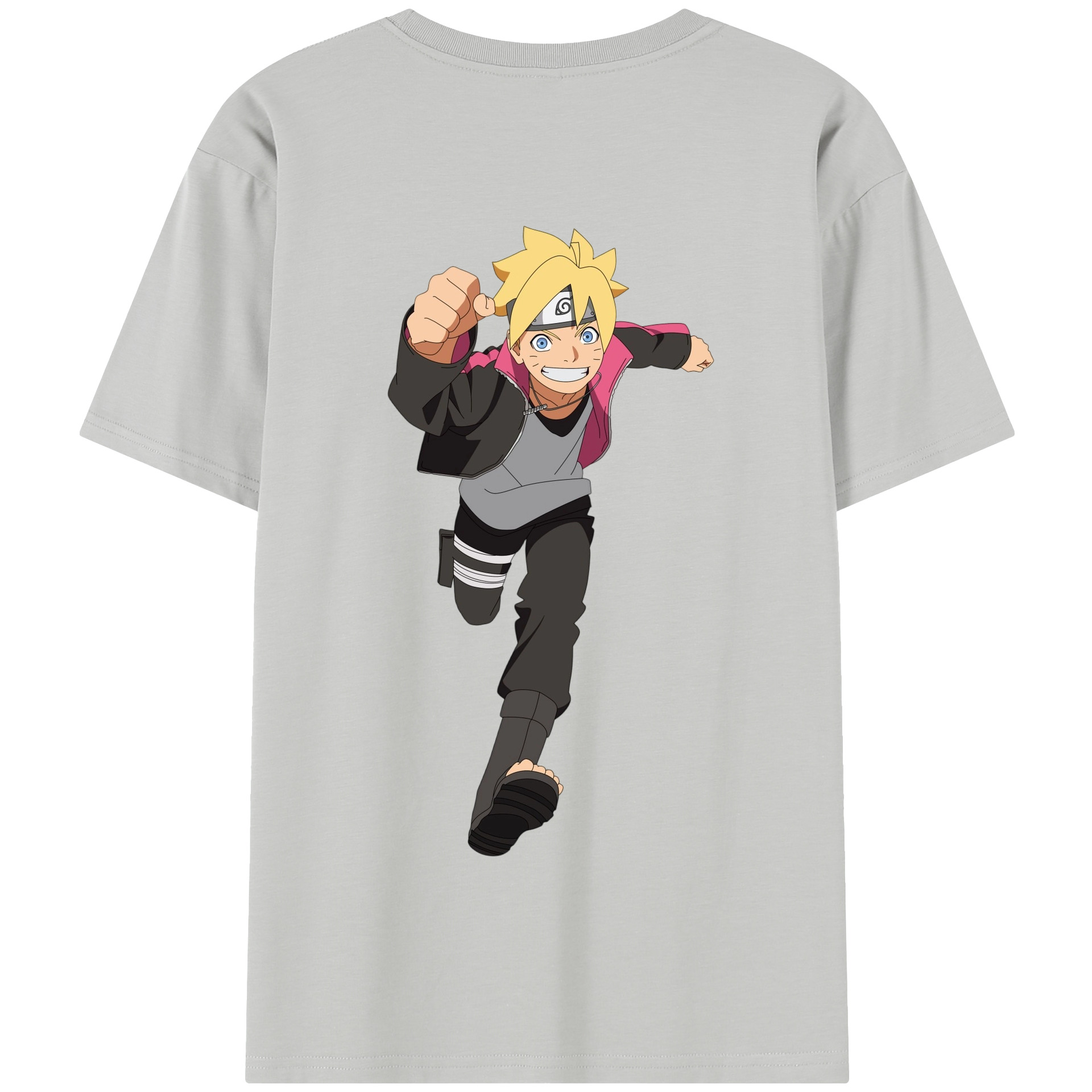 （画像用） NARUTO -ナルト- うずまき ボルト Uzumaki Boruto 綿100％半袖Tシャツ（背面プリント）