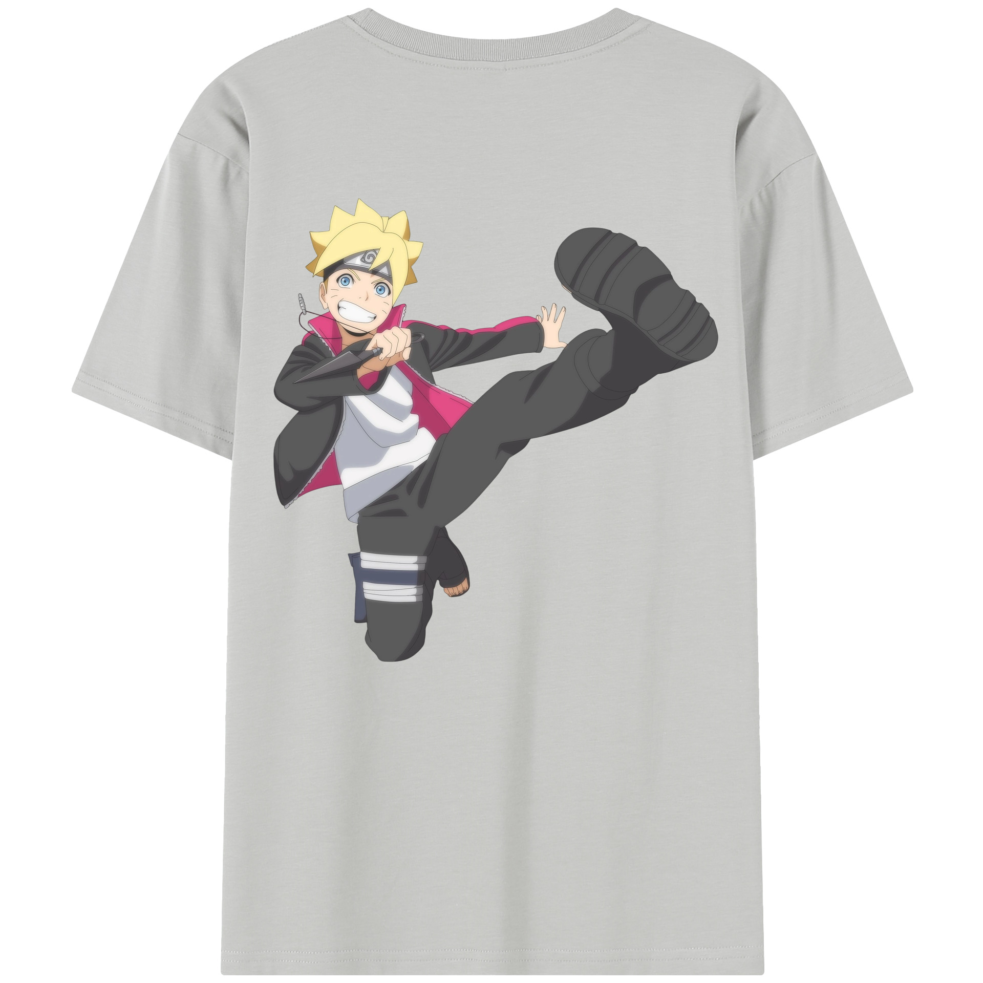 （画像用） NARUTO -ナルト- うずまき ボルト Uzumaki Boruto 綿100％半袖Tシャツ（背面プリント）