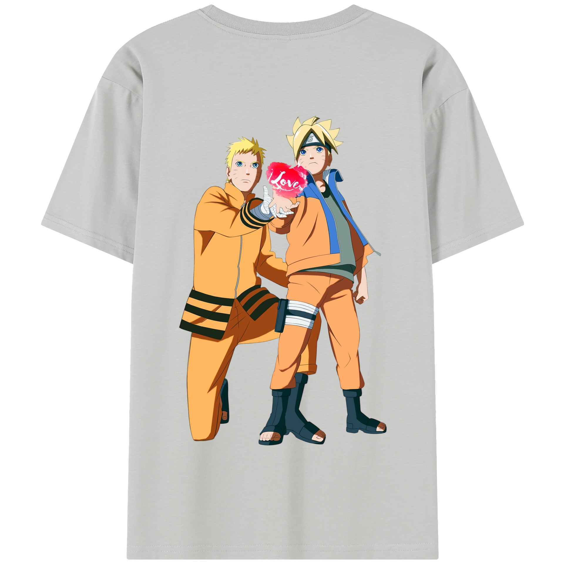 （画像用） NARUTO -ナルト- うずまき ボルト Uzumaki Boruto 綿100％半袖Tシャツ（背面プリント）