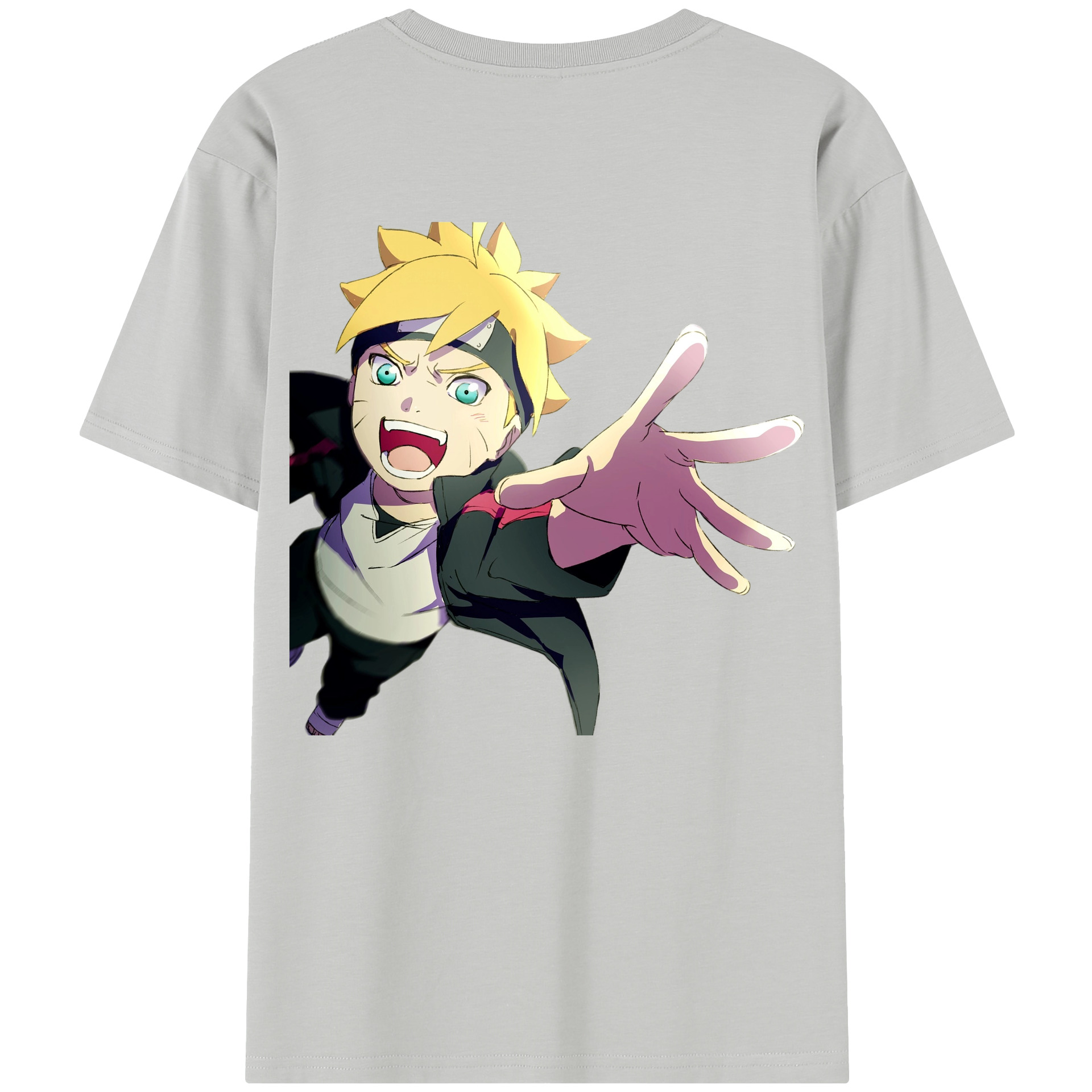 （画像用） NARUTO -ナルト- うずまき ボルト Uzumaki Boruto 綿100％半袖Tシャツ（背面プリント）