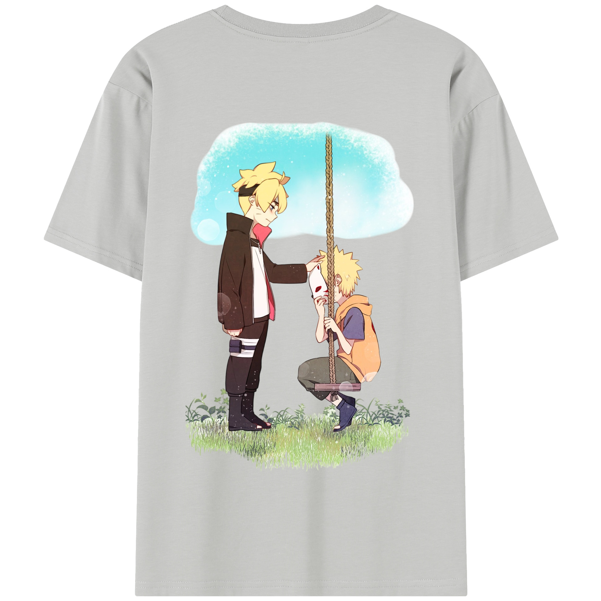 （画像用） NARUTO -ナルト- うずまき ボルト Uzumaki Boruto 綿100％半袖Tシャツ（背面プリント）
