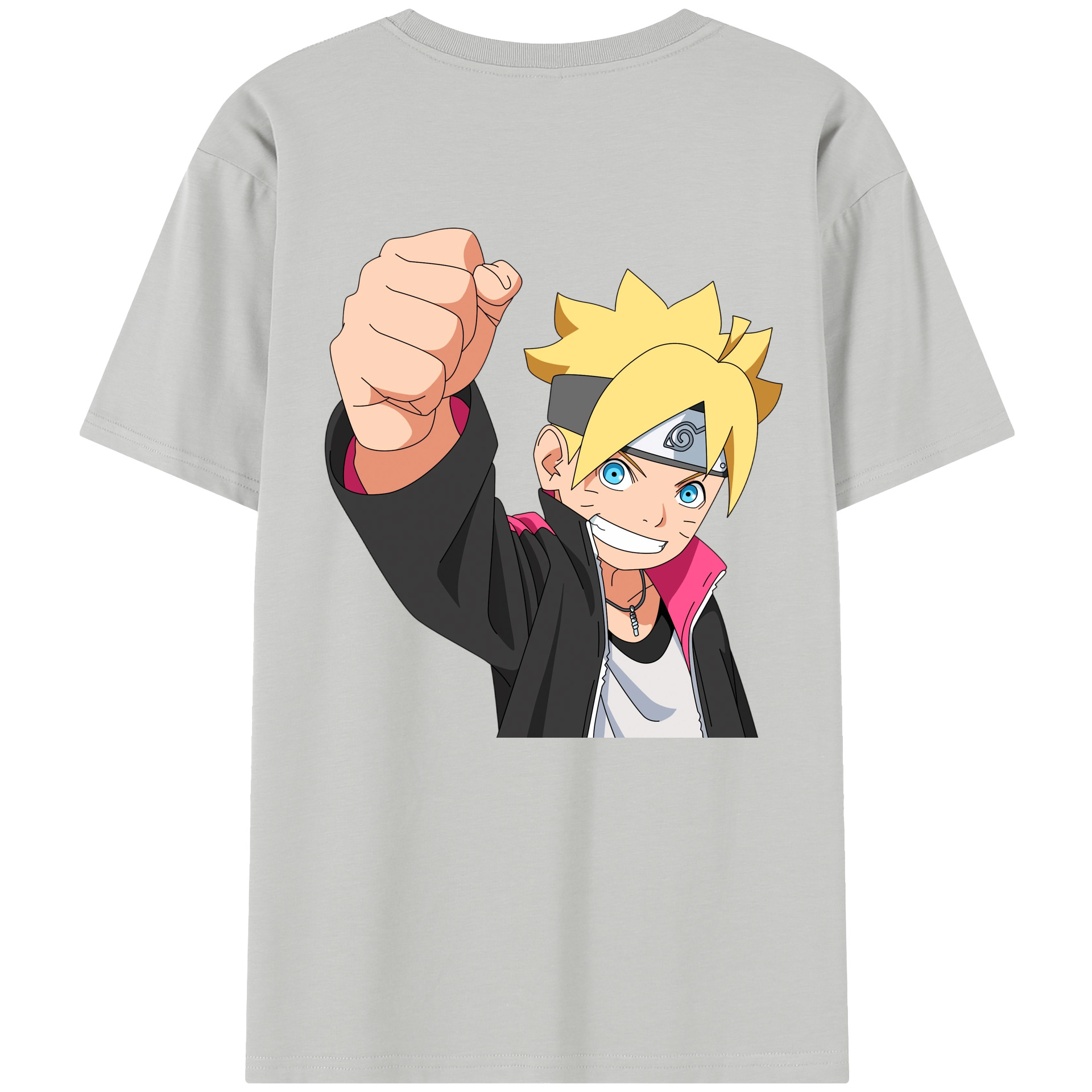 （画像用） NARUTO -ナルト- うずまき ボルト Uzumaki Boruto 綿100％半袖Tシャツ（背面プリント）