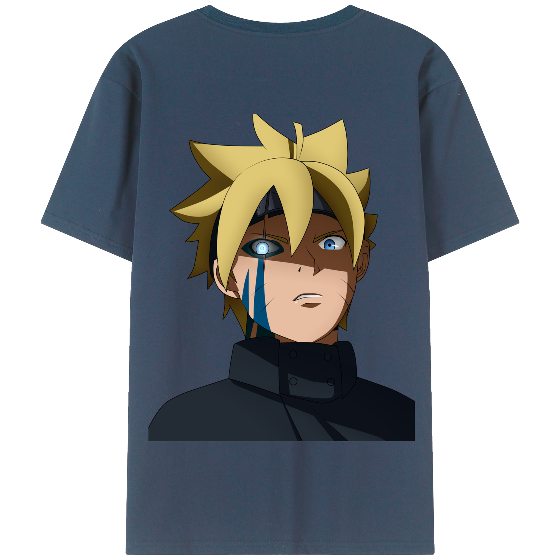 （画像用） NARUTO -ナルト- うずまき ボルト Uzumaki Boruto 綿100％半袖Tシャツ（背面プリント）