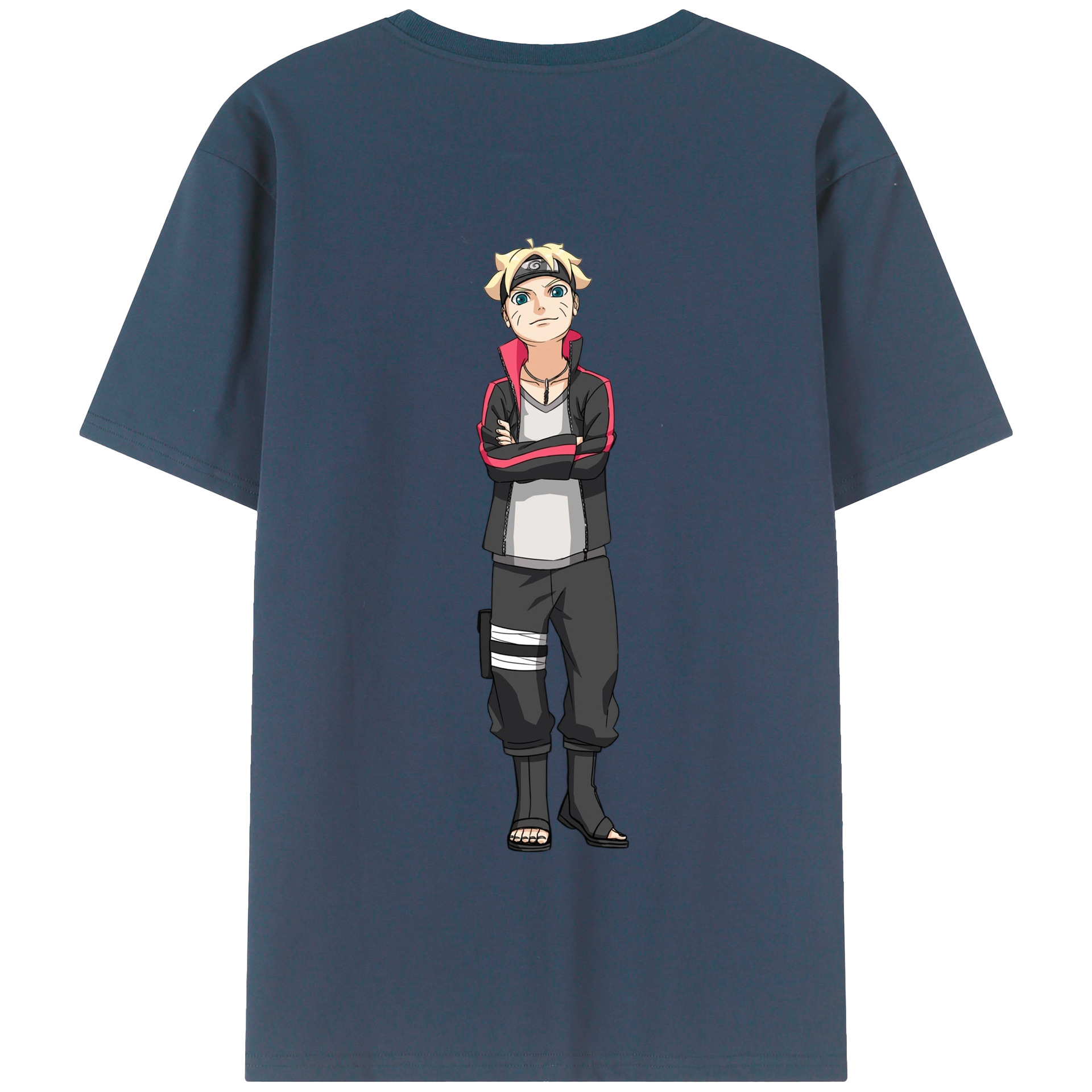 （画像用） NARUTO -ナルト- うずまき ボルト Uzumaki Boruto 綿100％半袖Tシャツ（背面プリント）