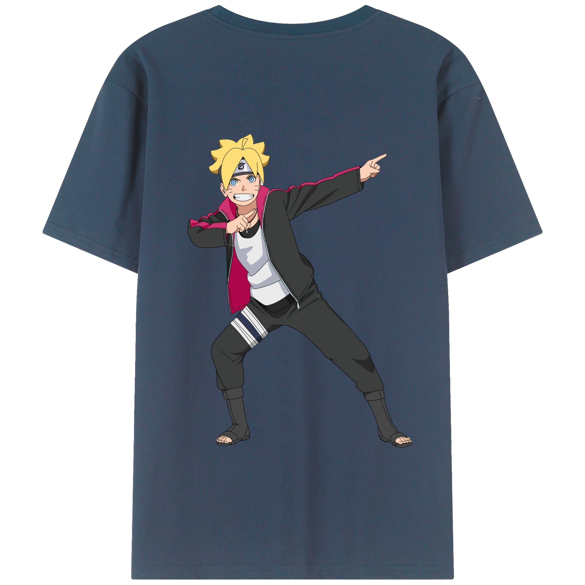 （画像用） NARUTO -ナルト- うずまき ボルト Uzumaki Boruto 綿100％半袖Tシャツ（背面プリント）