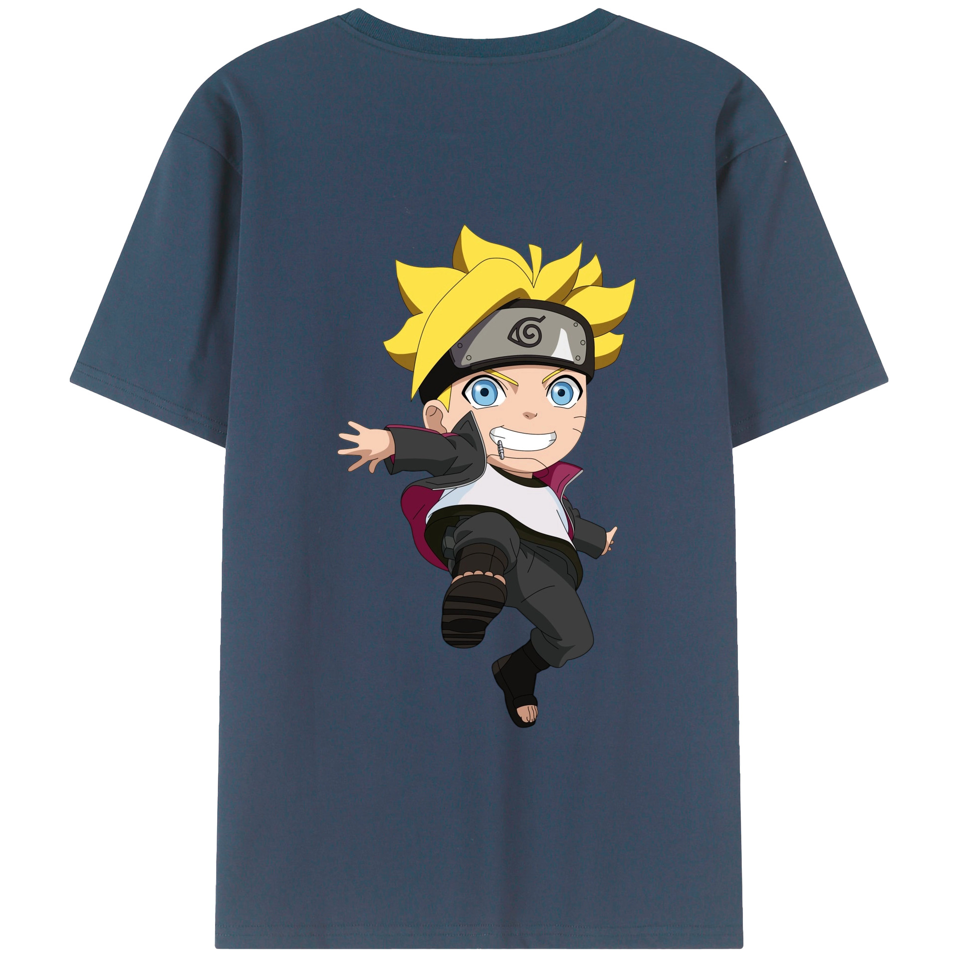 （画像用） NARUTO -ナルト- うずまき ボルト Uzumaki Boruto 綿100％半袖Tシャツ（背面プリント）