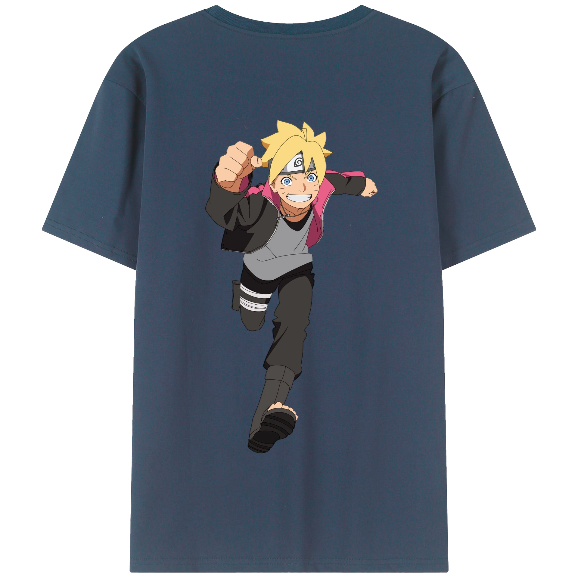（画像用） NARUTO -ナルト- うずまき ボルト Uzumaki Boruto 綿100％半袖Tシャツ（背面プリント）