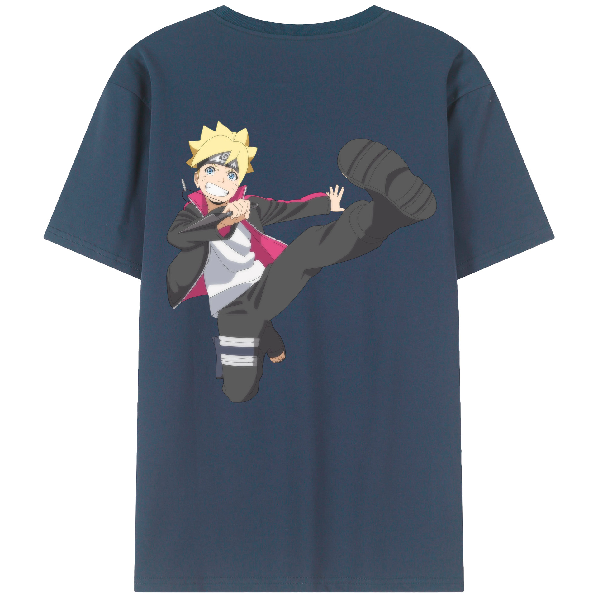 （画像用） NARUTO -ナルト- うずまき ボルト Uzumaki Boruto 綿100％半袖Tシャツ（背面プリント）