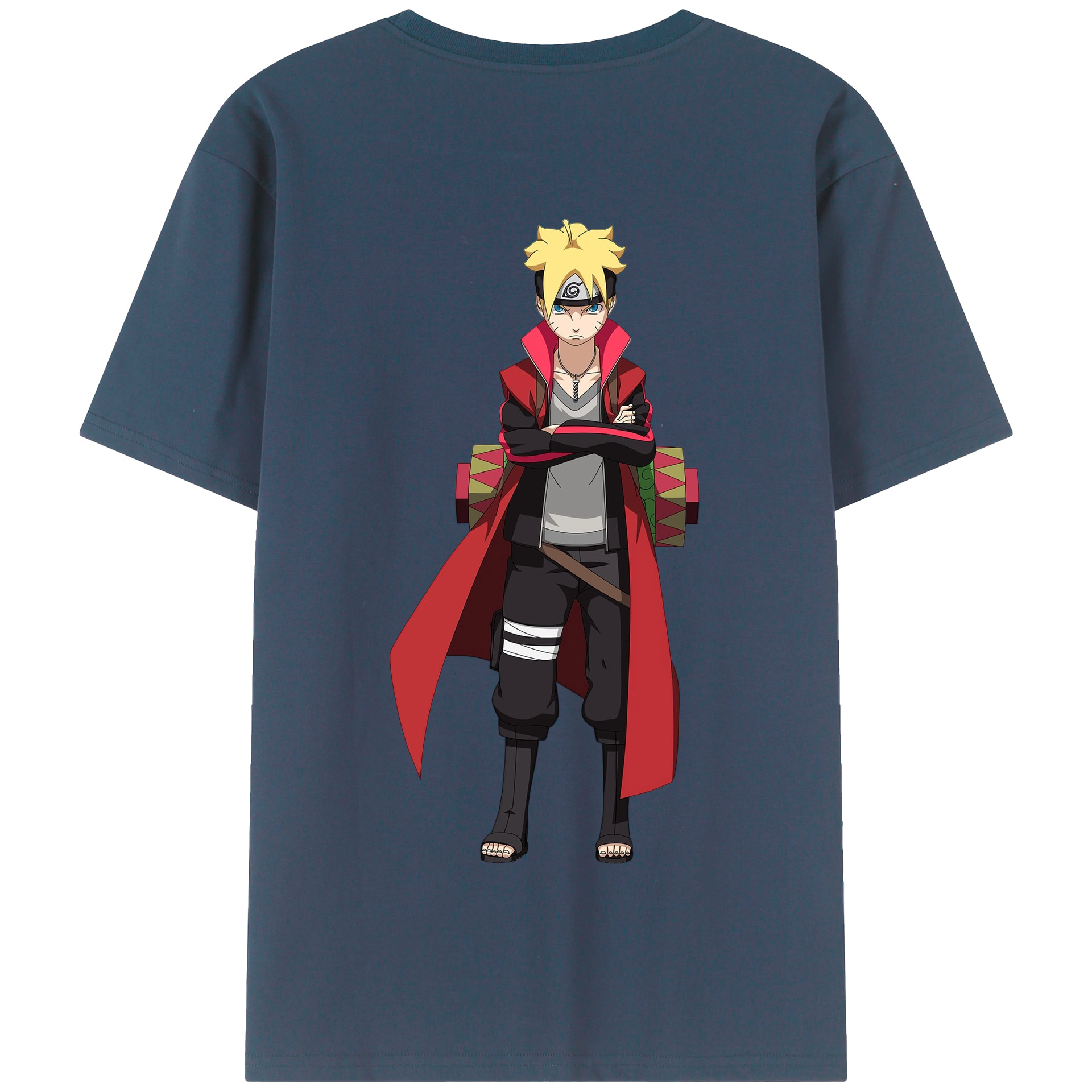（画像用） NARUTO -ナルト- うずまき ボルト Uzumaki Boruto 綿100％半袖Tシャツ（背面プリント）
