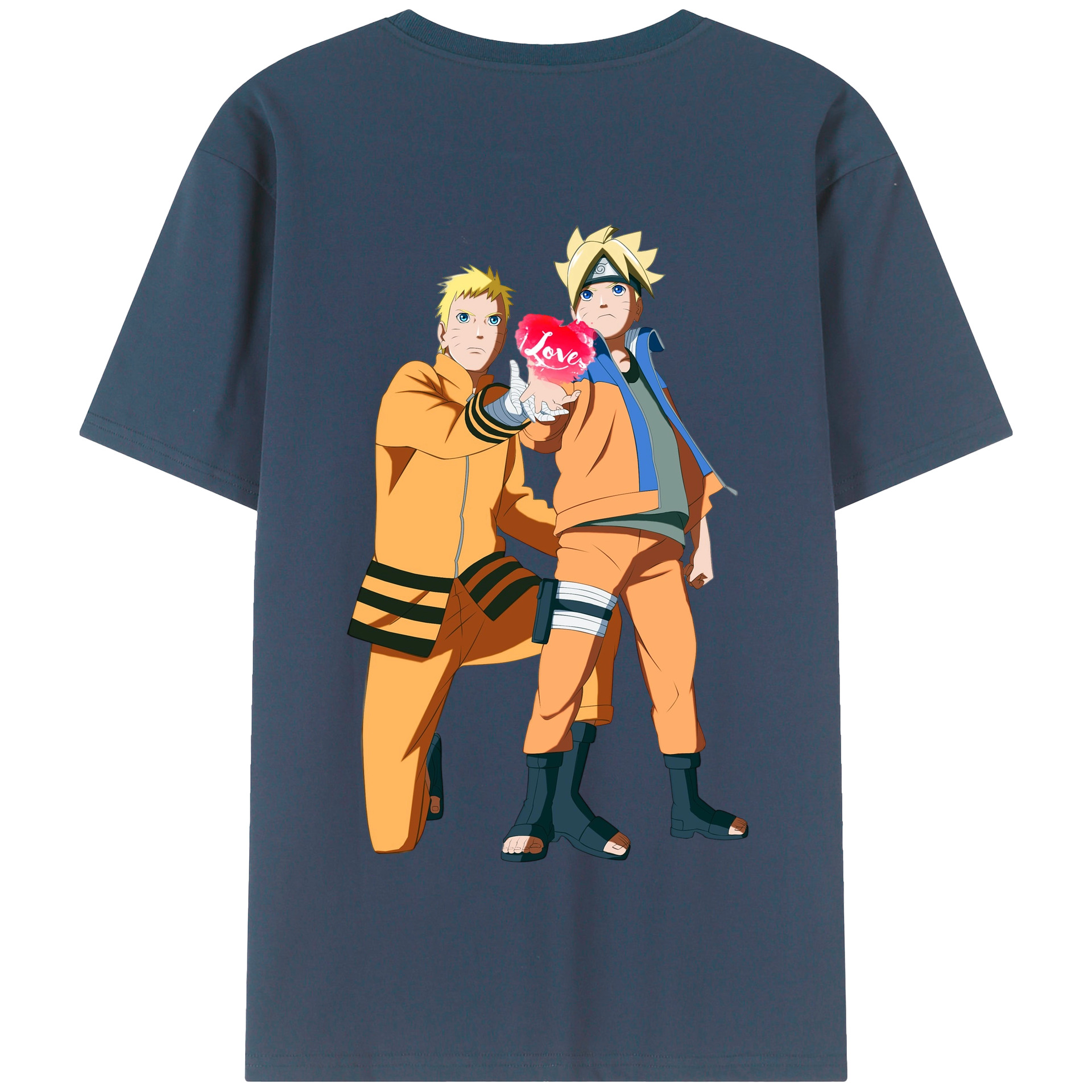 （画像用） NARUTO -ナルト- うずまき ボルト Uzumaki Boruto 綿100％半袖Tシャツ（背面プリント）