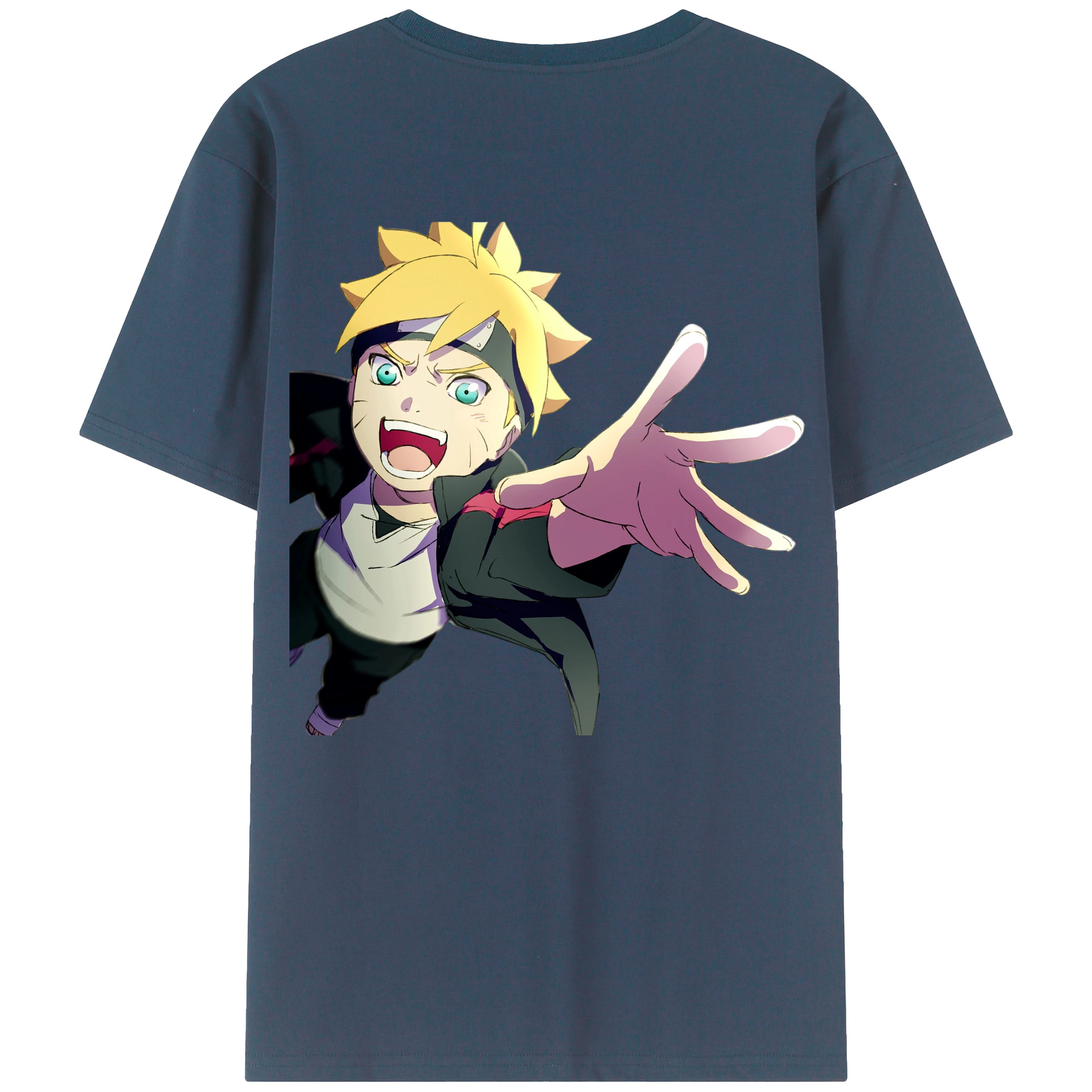 （画像用） NARUTO -ナルト- うずまき ボルト Uzumaki Boruto 綿100％半袖Tシャツ（背面プリント）