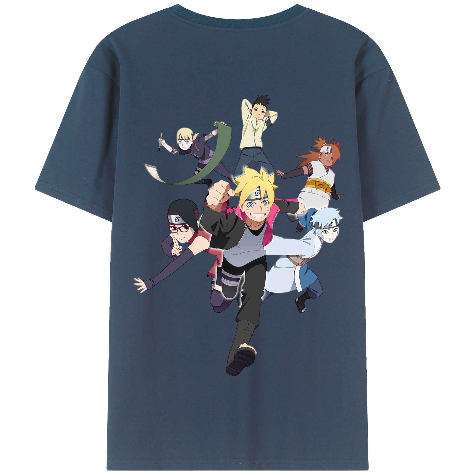 （画像用） NARUTO -ナルト- うずまき ボルト Uzumaki Boruto 綿100％半袖Tシャツ（背面プリント）