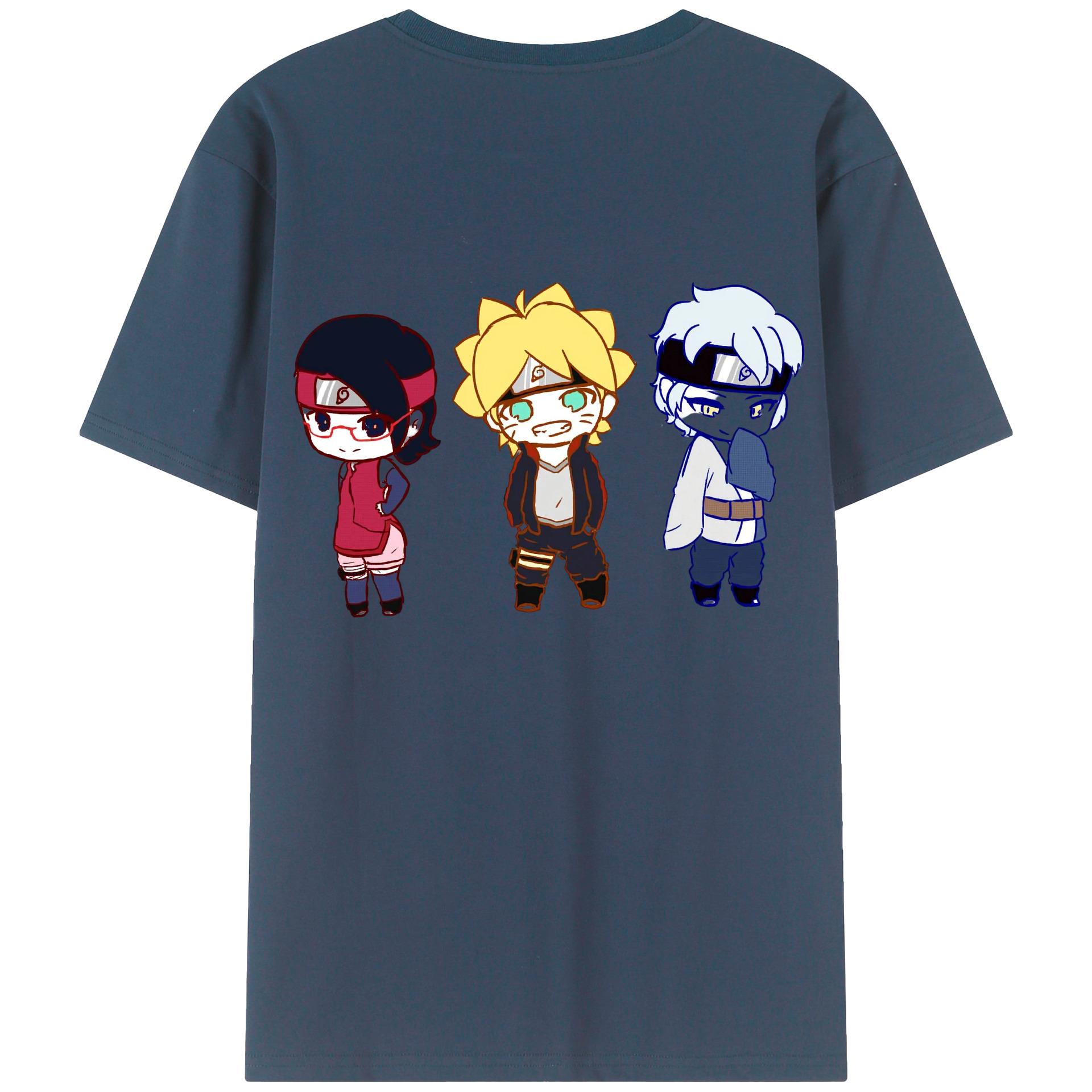 （画像用） NARUTO -ナルト- うずまき ボルト Uzumaki Boruto 綿100％半袖Tシャツ（背面プリント）