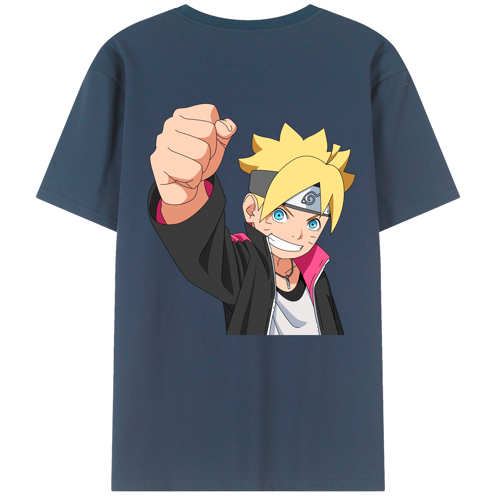 （画像用） NARUTO -ナルト- うずまき ボルト Uzumaki Boruto 綿100％半袖Tシャツ（背面プリント）