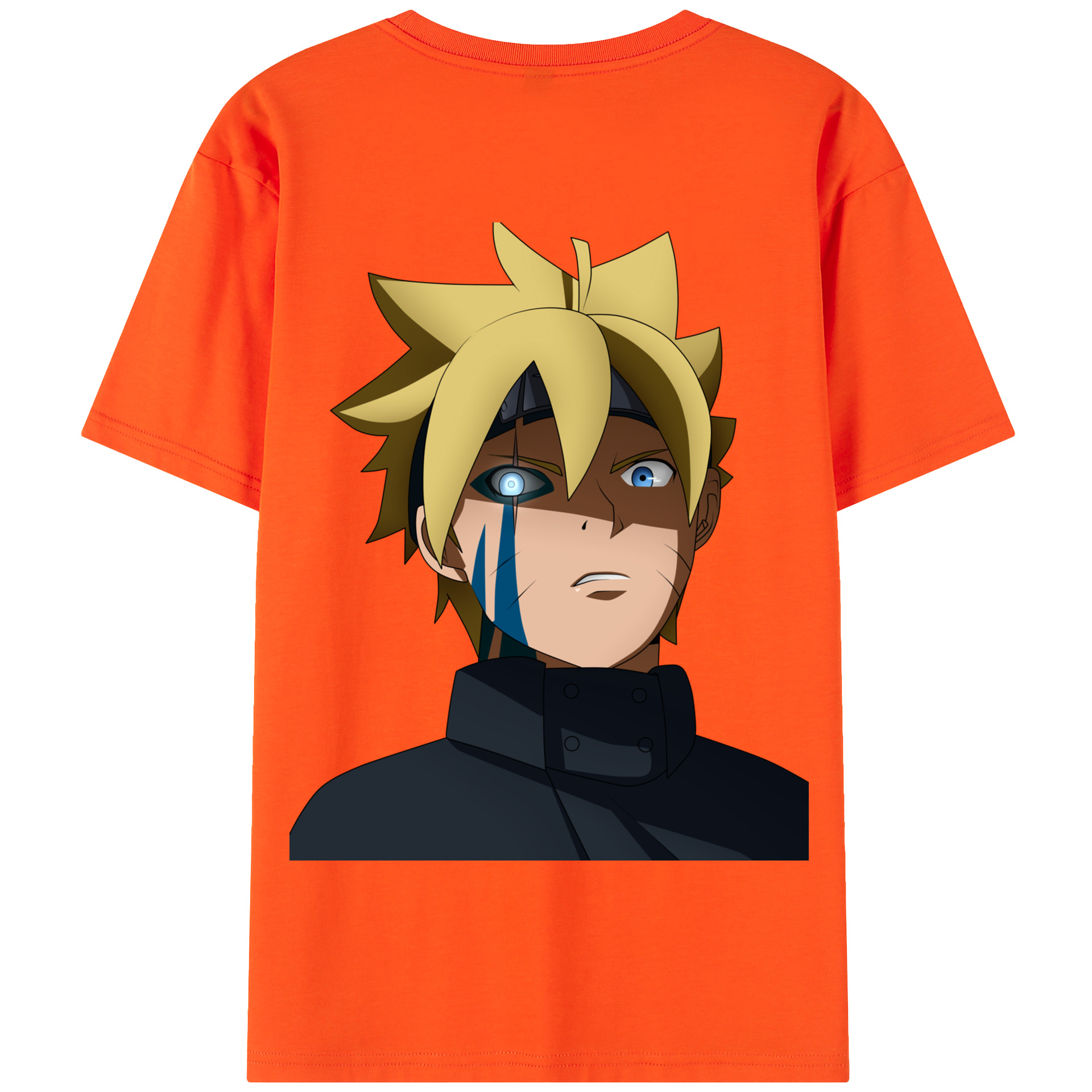 （画像用） NARUTO -ナルト- うずまき ボルト Uzumaki Boruto 綿100％半袖Tシャツ（背面プリント）