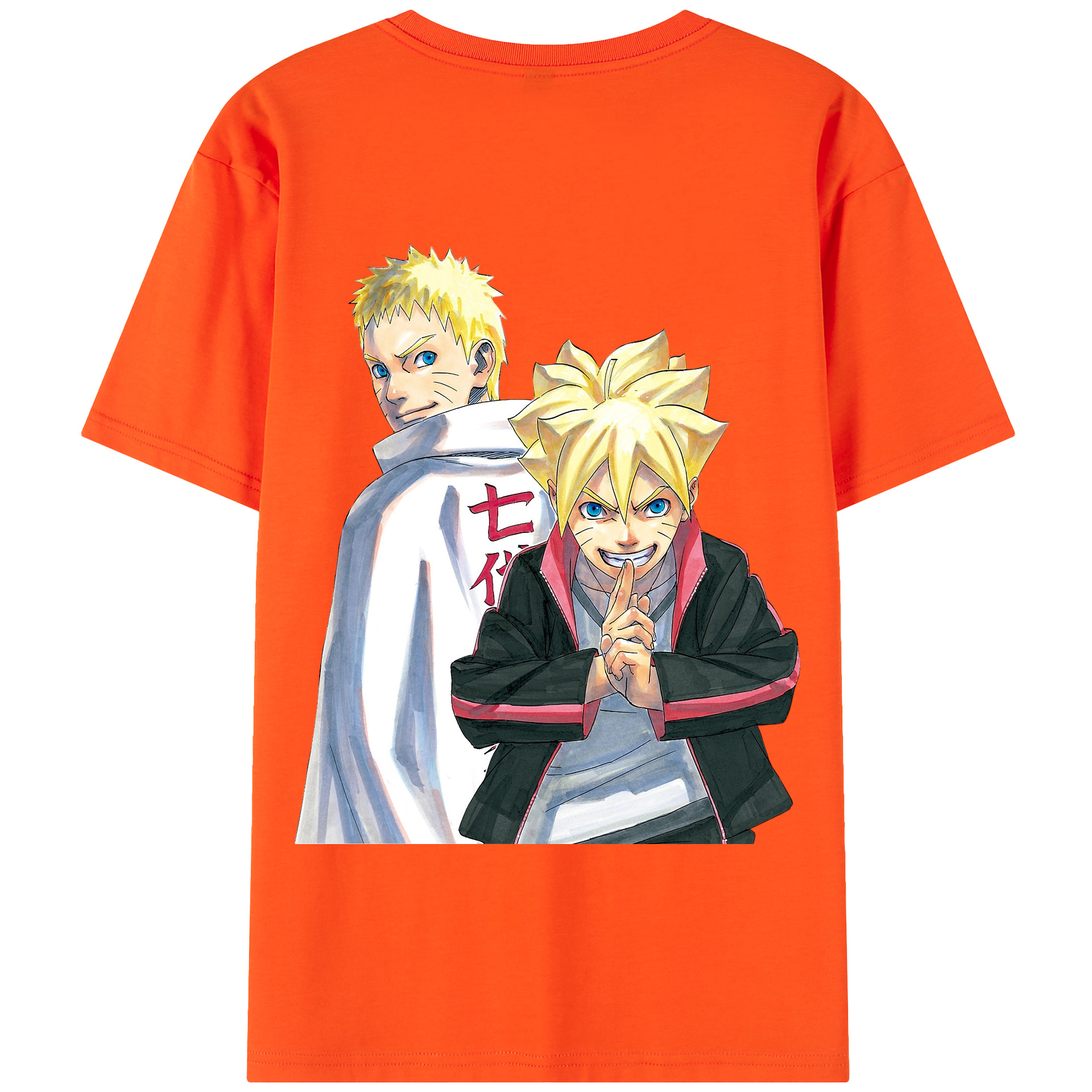 （画像用） NARUTO -ナルト- うずまき ボルト Uzumaki Boruto 綿100％半袖Tシャツ（背面プリント）