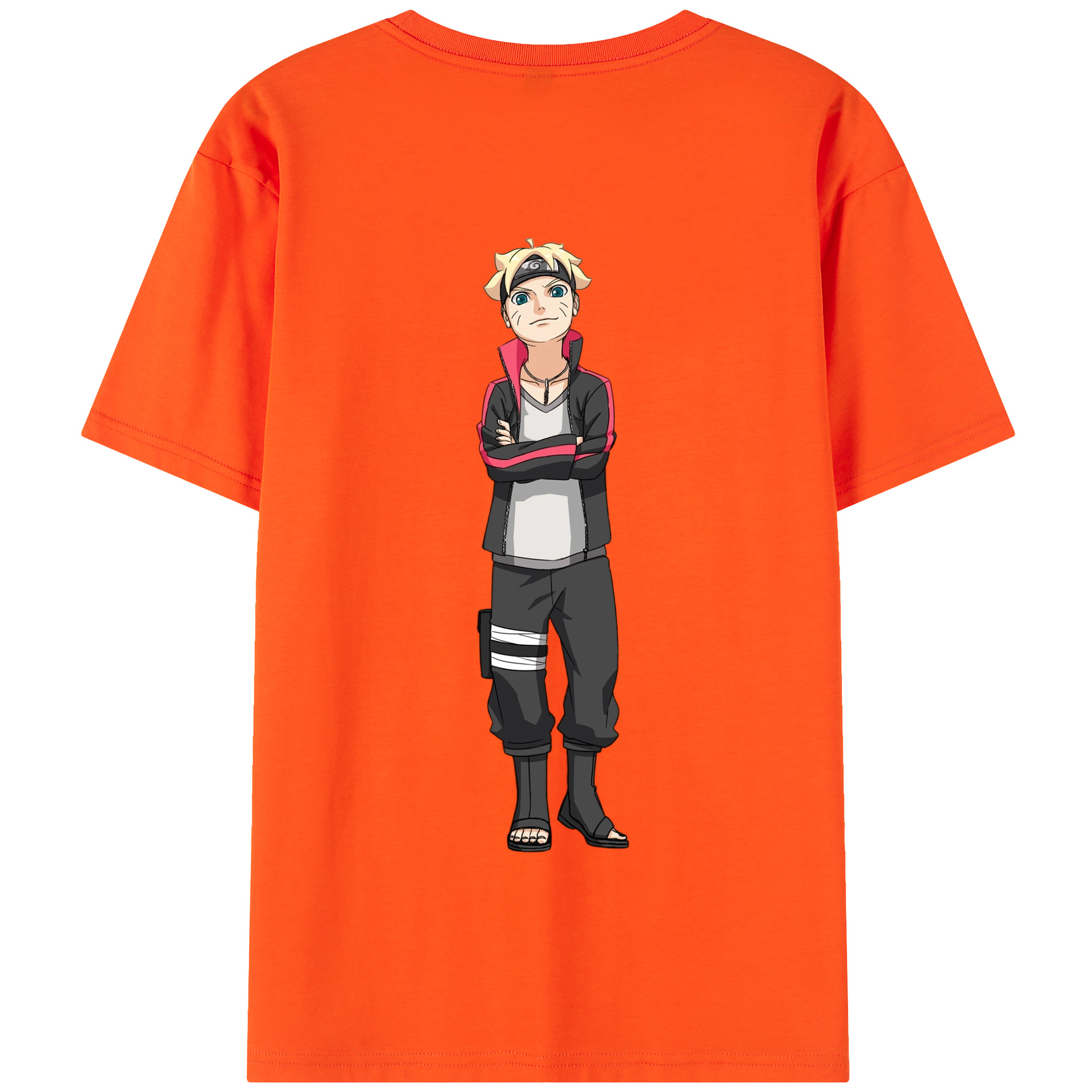 （画像用） NARUTO -ナルト- うずまき ボルト Uzumaki Boruto 綿100％半袖Tシャツ（背面プリント）