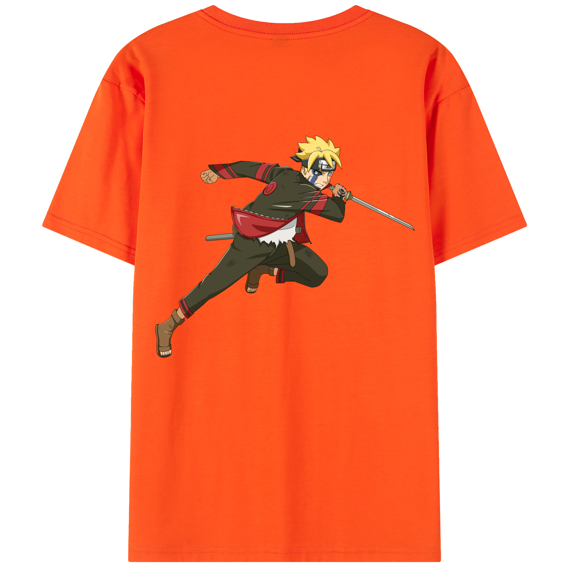 （画像用） NARUTO -ナルト- うずまき ボルト Uzumaki Boruto 綿100％半袖Tシャツ（背面プリント）