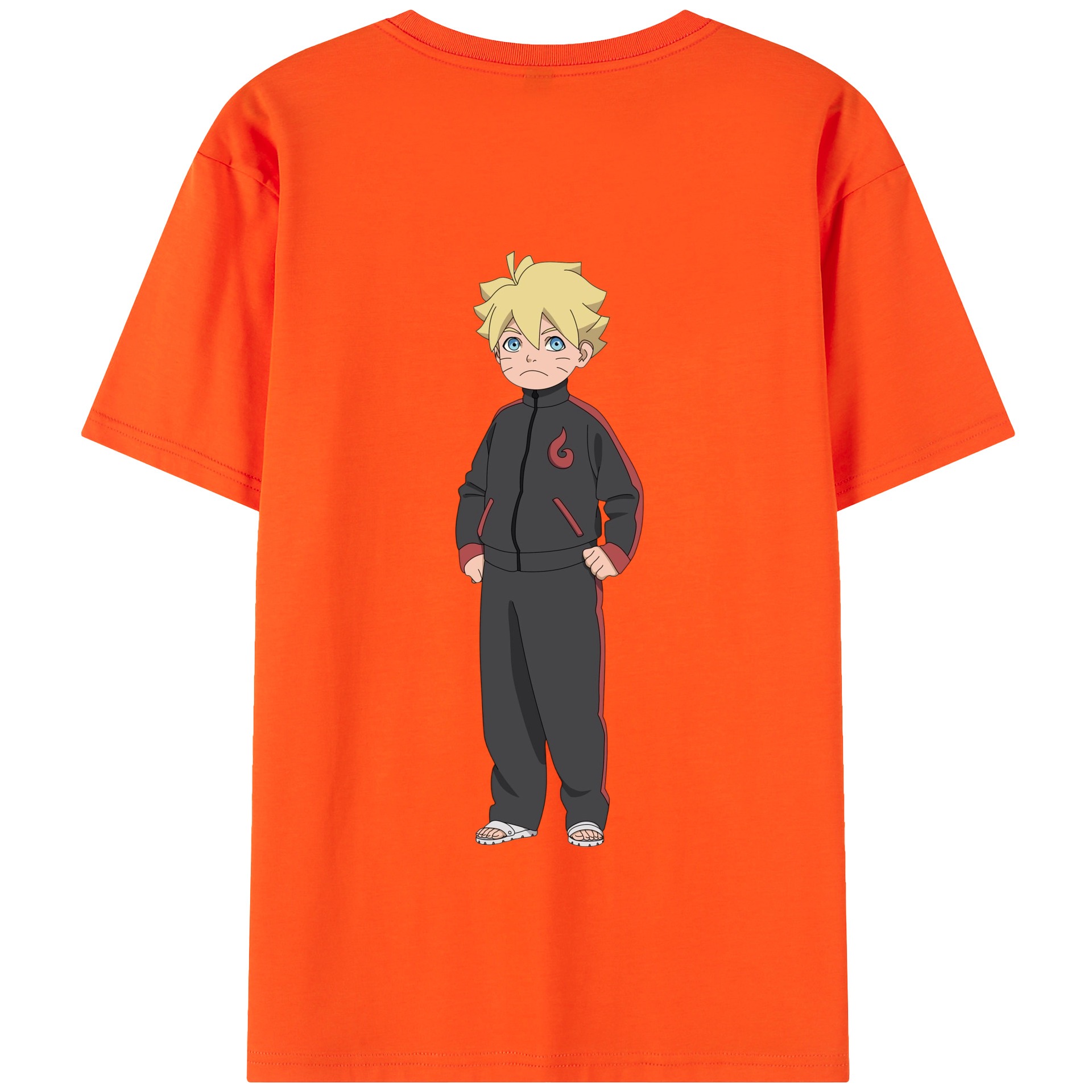（画像用） NARUTO -ナルト- うずまき ボルト Uzumaki Boruto 綿100％半袖Tシャツ（背面プリント）