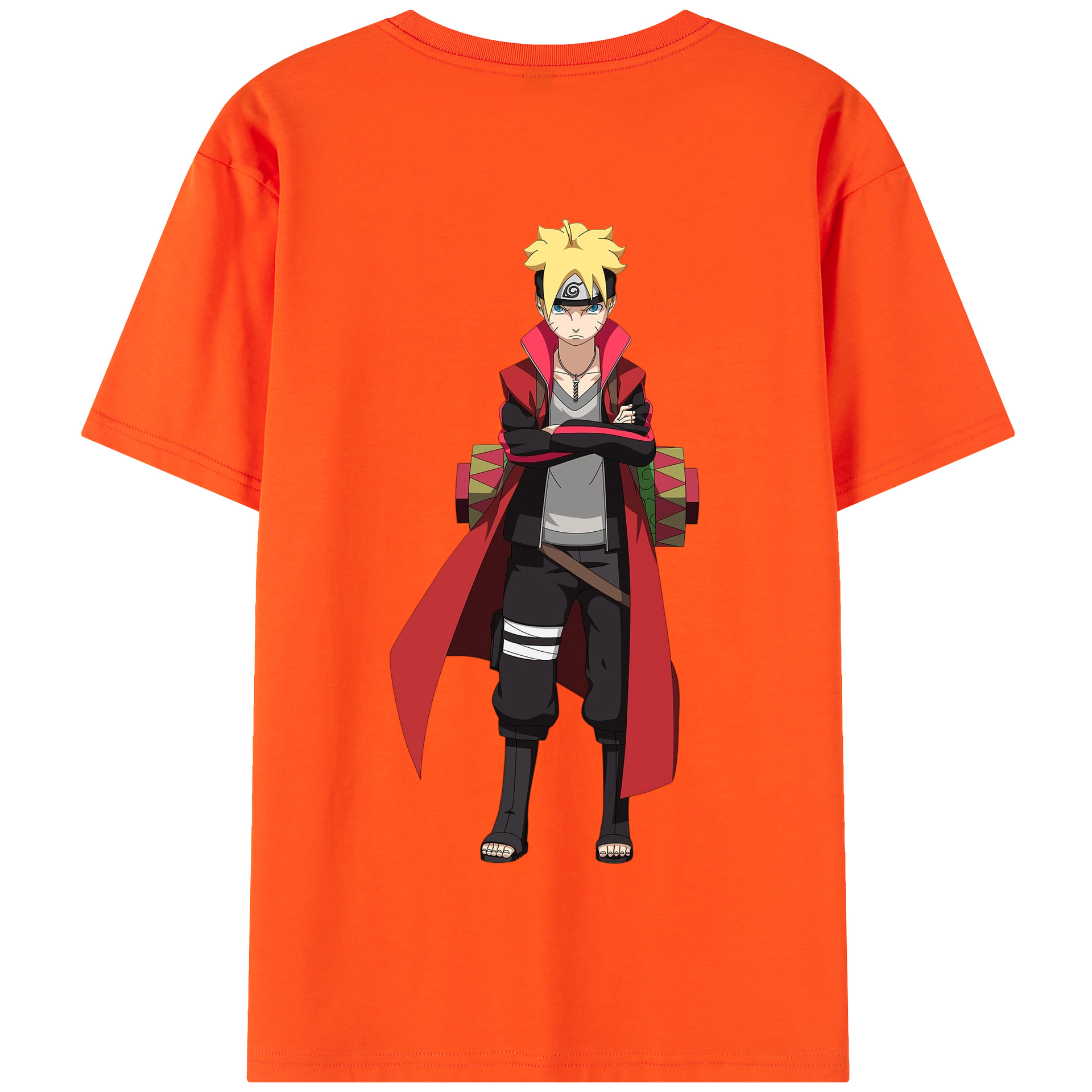 （画像用） NARUTO -ナルト- うずまき ボルト Uzumaki Boruto 綿100％半袖Tシャツ（背面プリント）