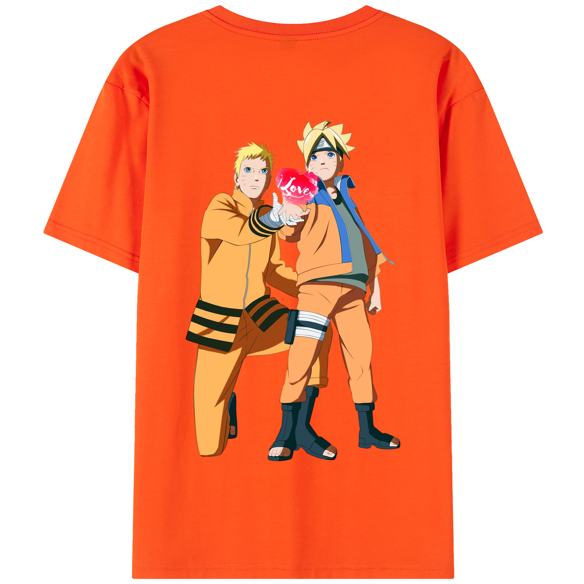 （画像用） NARUTO -ナルト- うずまき ボルト Uzumaki Boruto 綿100％半袖Tシャツ（背面プリント）