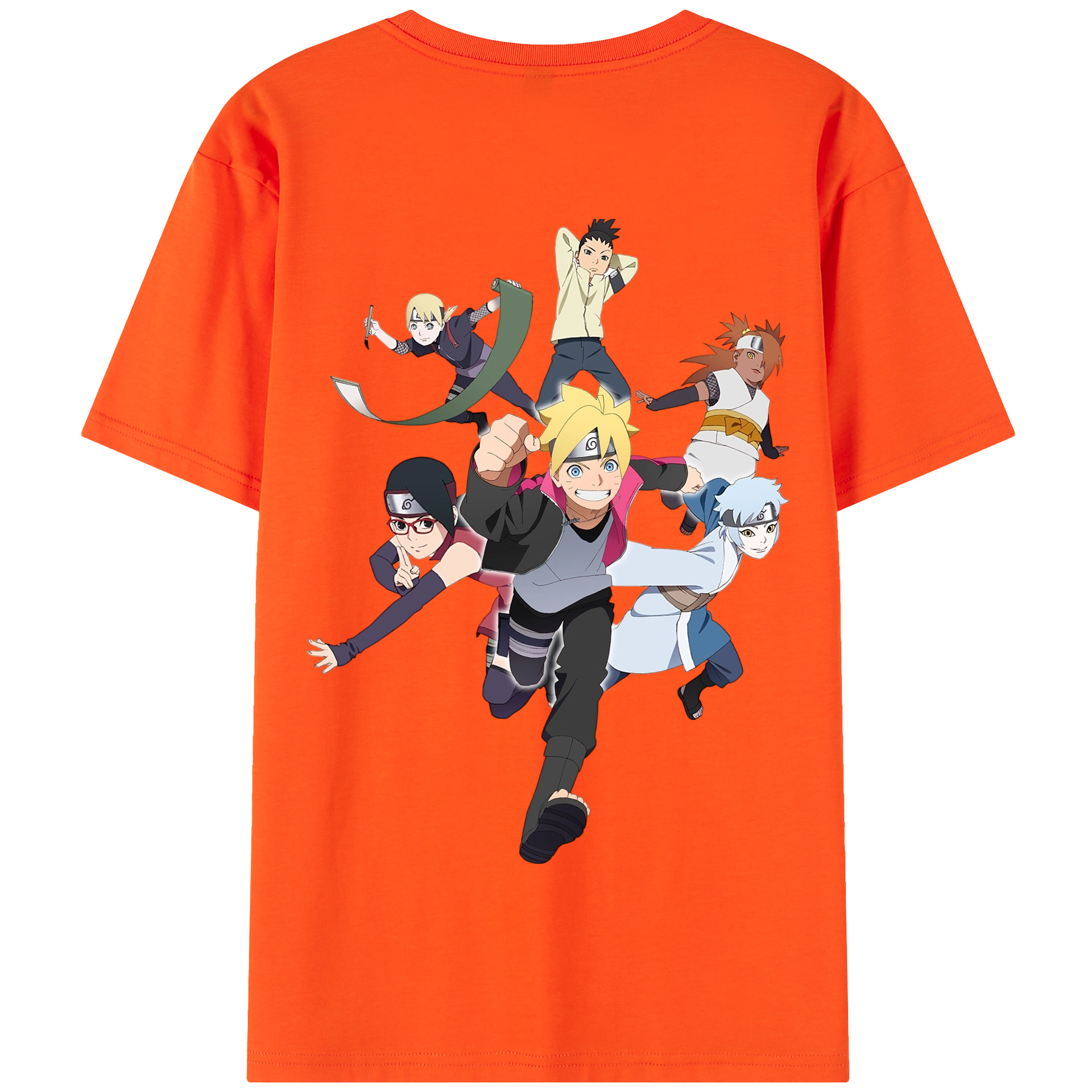 （画像用） NARUTO -ナルト- うずまき ボルト Uzumaki Boruto 綿100％半袖Tシャツ（背面プリント）