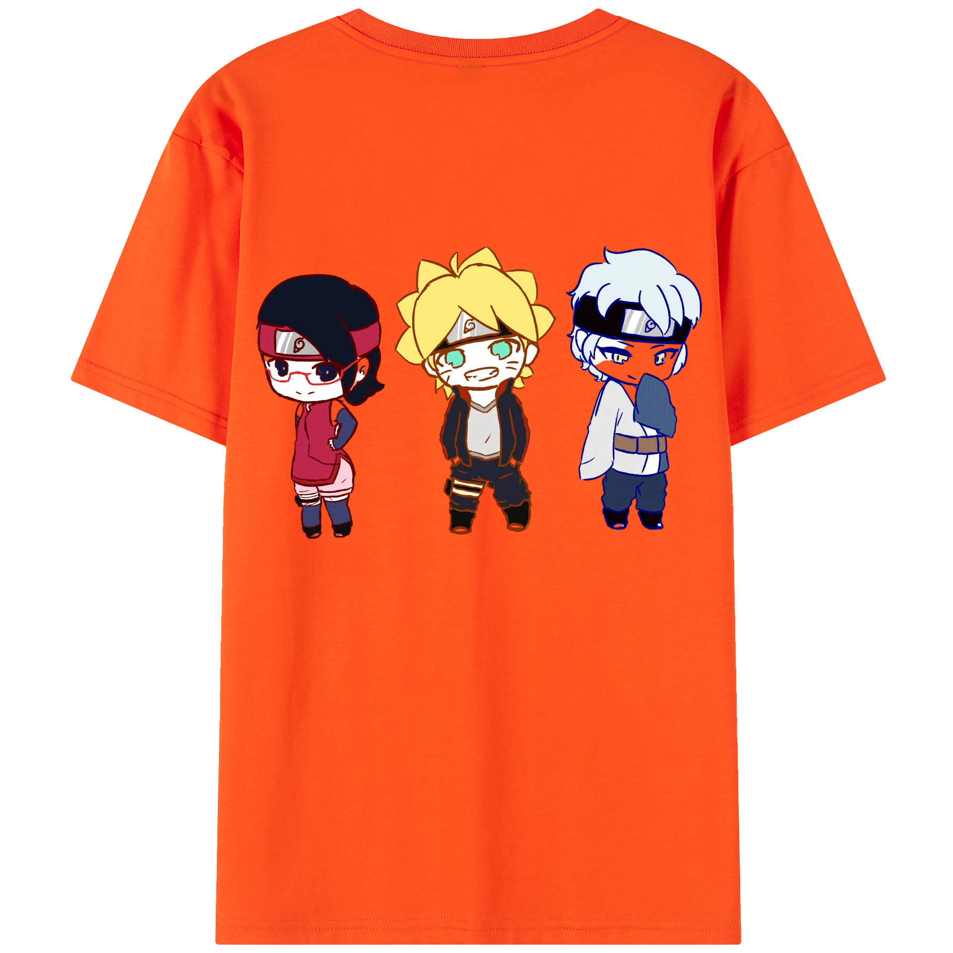 （画像用） NARUTO -ナルト- うずまき ボルト Uzumaki Boruto 綿100％半袖Tシャツ（背面プリント）