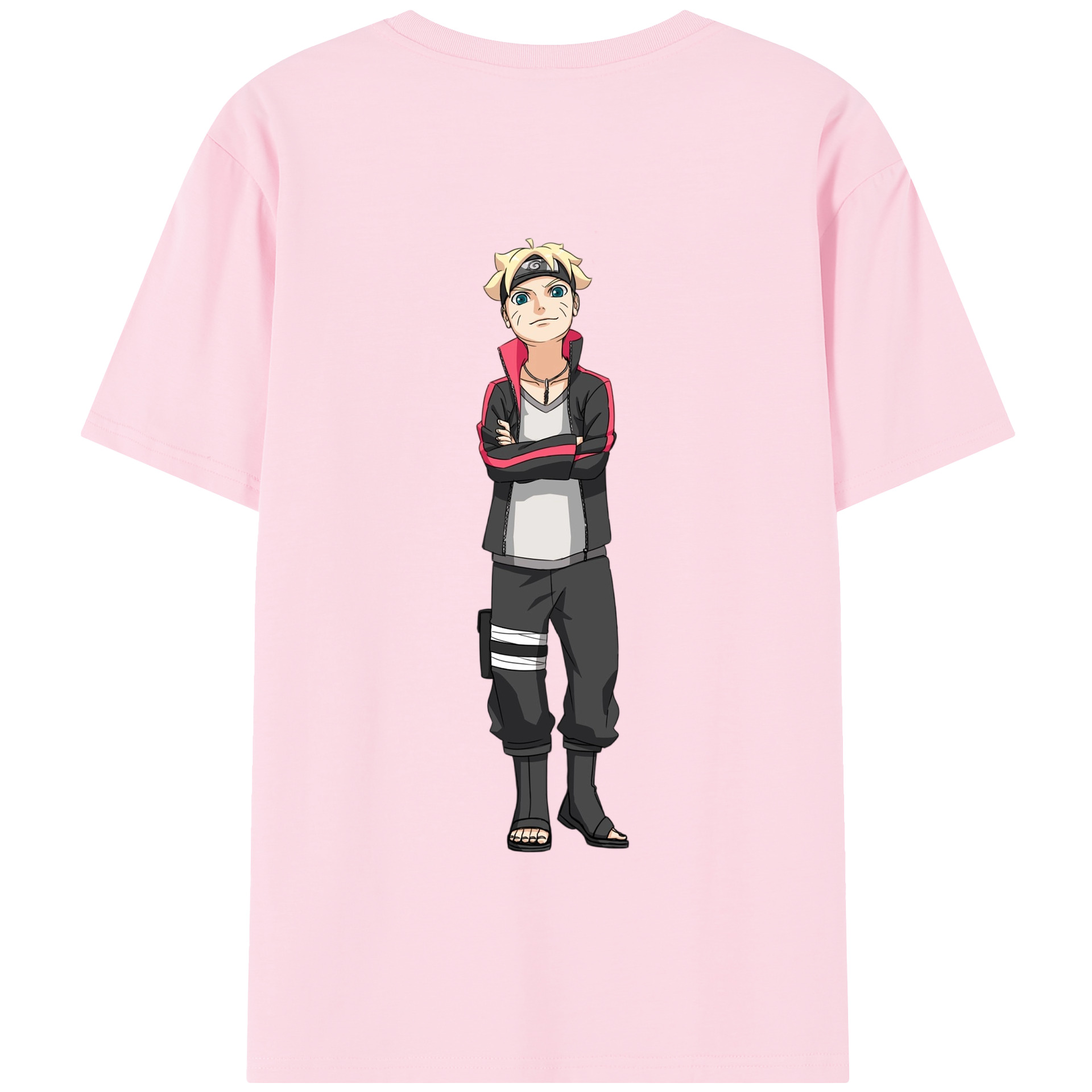 （画像用） NARUTO -ナルト- うずまき ボルト Uzumaki Boruto 綿100％半袖Tシャツ（背面プリント）