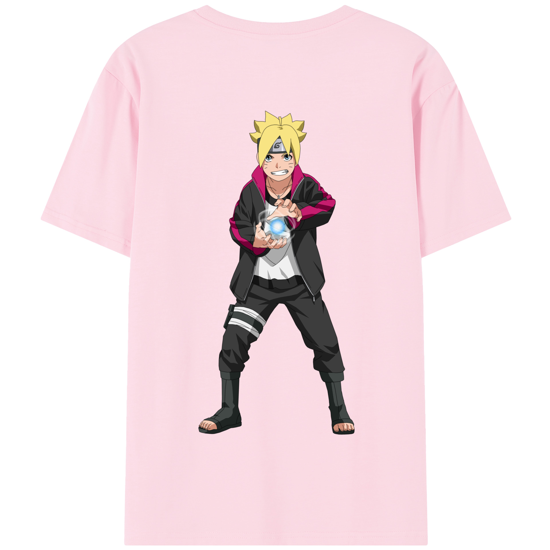 （画像用） NARUTO -ナルト- うずまき ボルト Uzumaki Boruto 綿100％半袖Tシャツ（背面プリント）