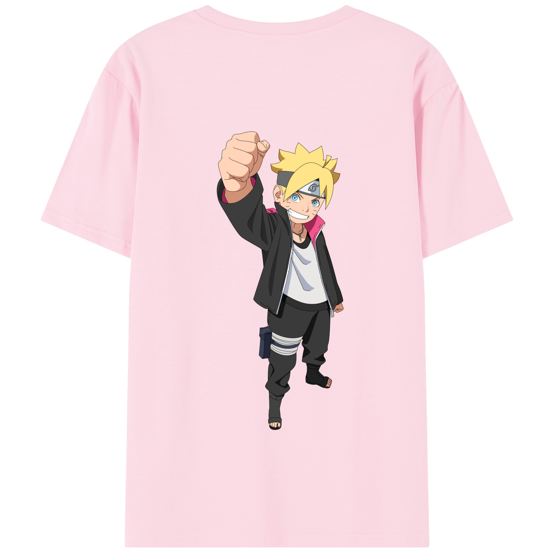 （画像用） NARUTO -ナルト- うずまき ボルト Uzumaki Boruto 綿100％半袖Tシャツ（背面プリント）
