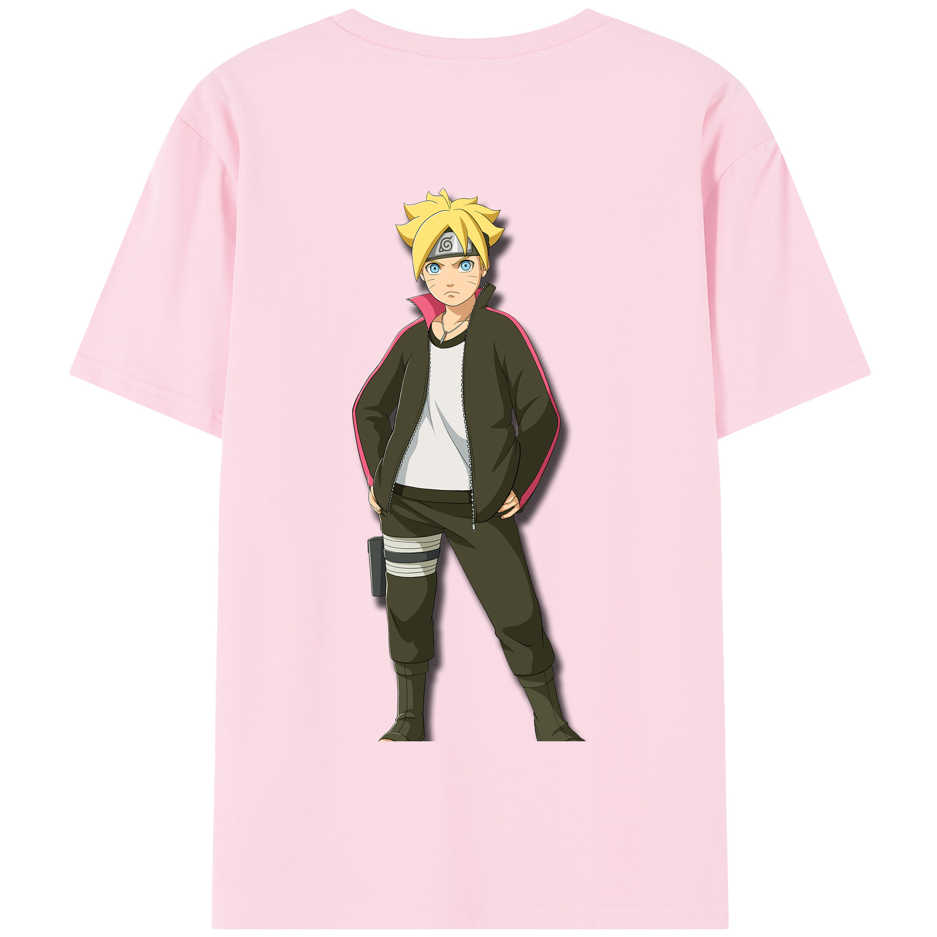 （画像用） NARUTO -ナルト- うずまき ボルト Uzumaki Boruto 綿100％半袖Tシャツ（背面プリント）