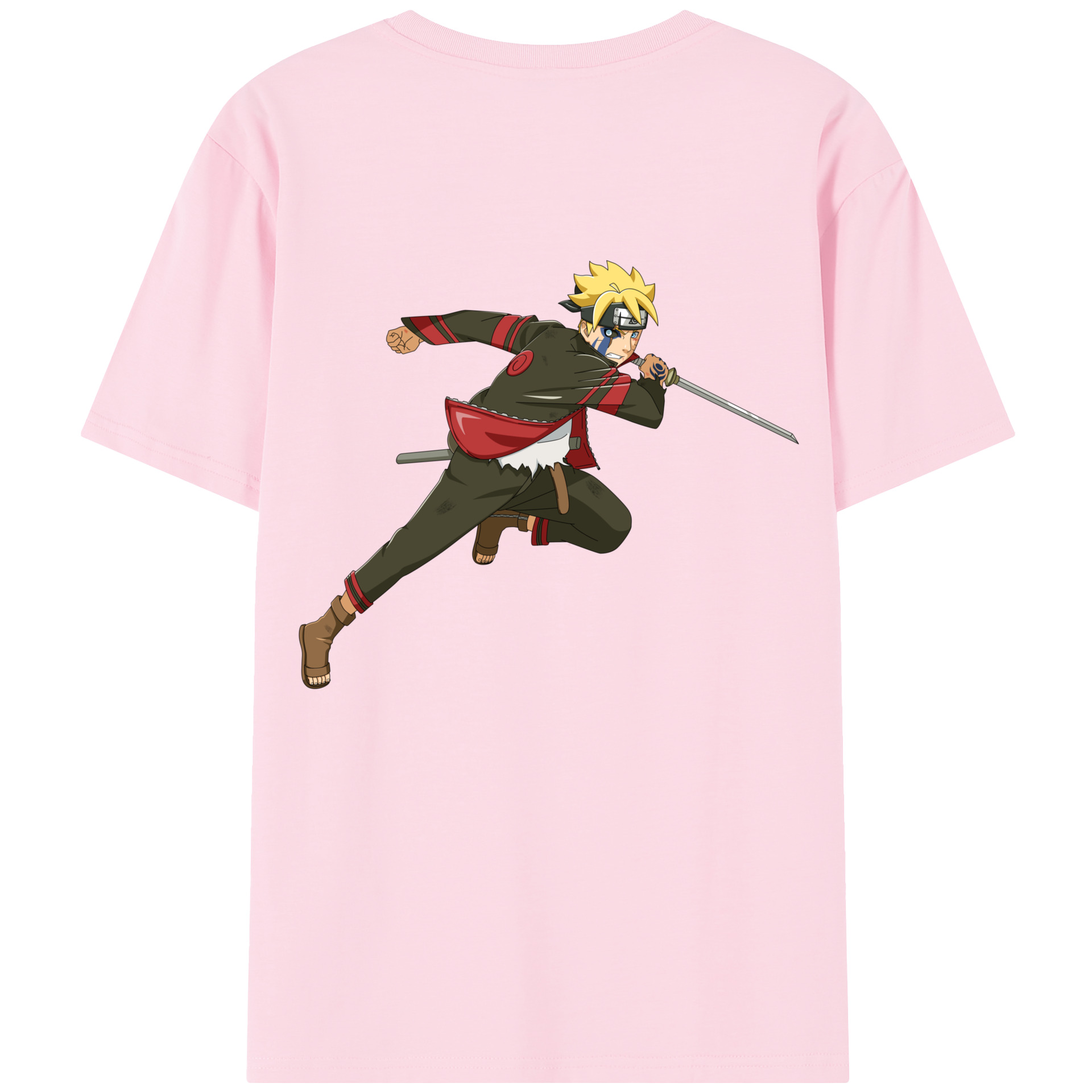 （画像用） NARUTO -ナルト- うずまき ボルト Uzumaki Boruto 綿100％半袖Tシャツ（背面プリント）