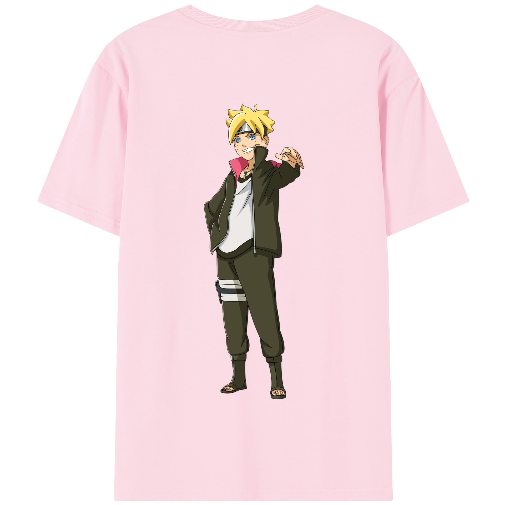 （画像用） NARUTO -ナルト- うずまき ボルト Uzumaki Boruto 綿100％半袖Tシャツ（背面プリント）