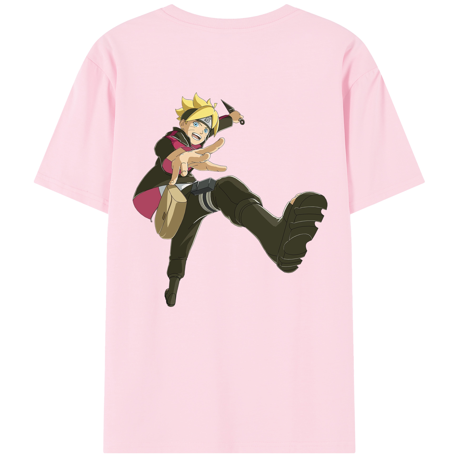 （画像用） NARUTO -ナルト- うずまき ボルト Uzumaki Boruto 綿100％半袖Tシャツ（背面プリント）