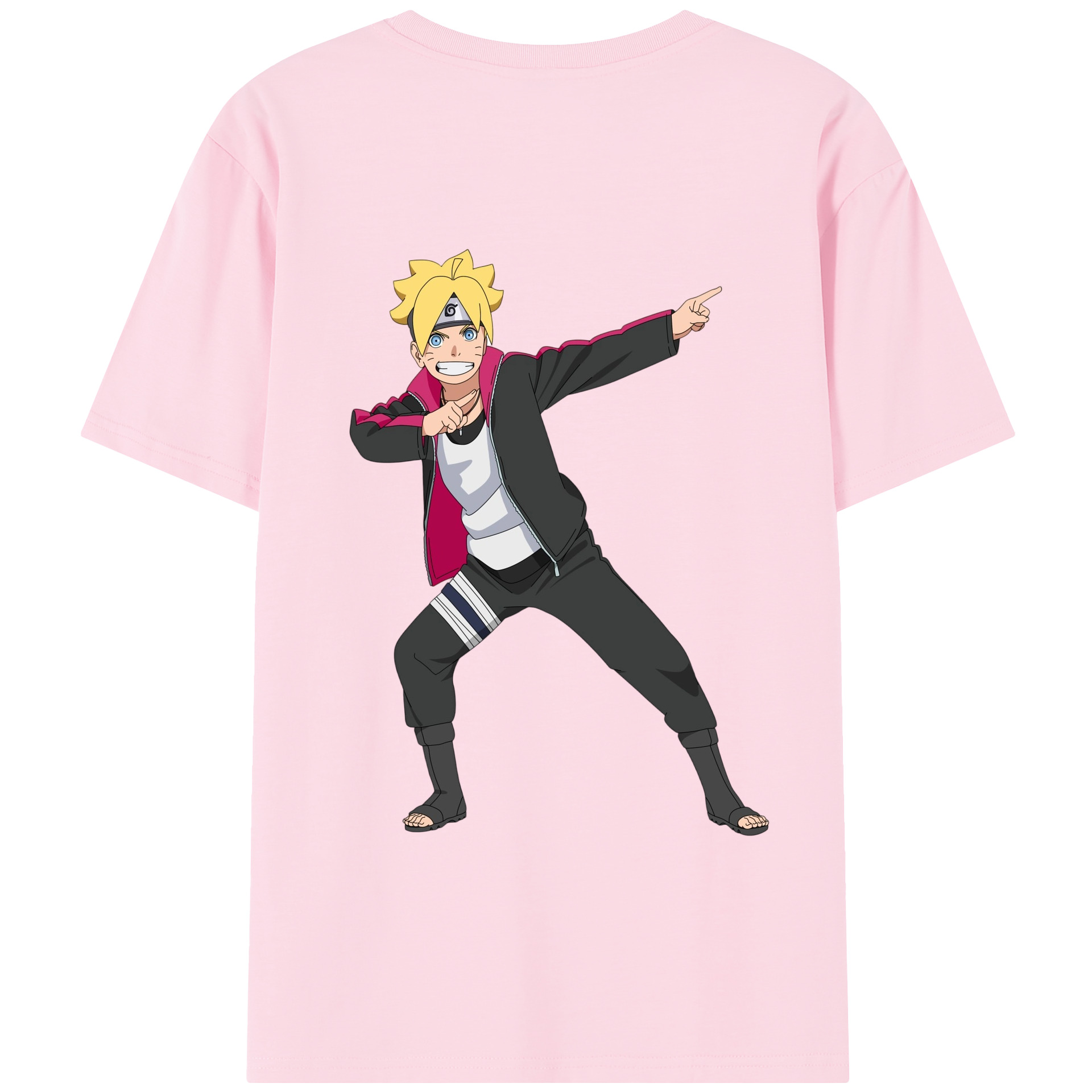 （画像用） NARUTO -ナルト- うずまき ボルト Uzumaki Boruto 綿100％半袖Tシャツ（背面プリント）