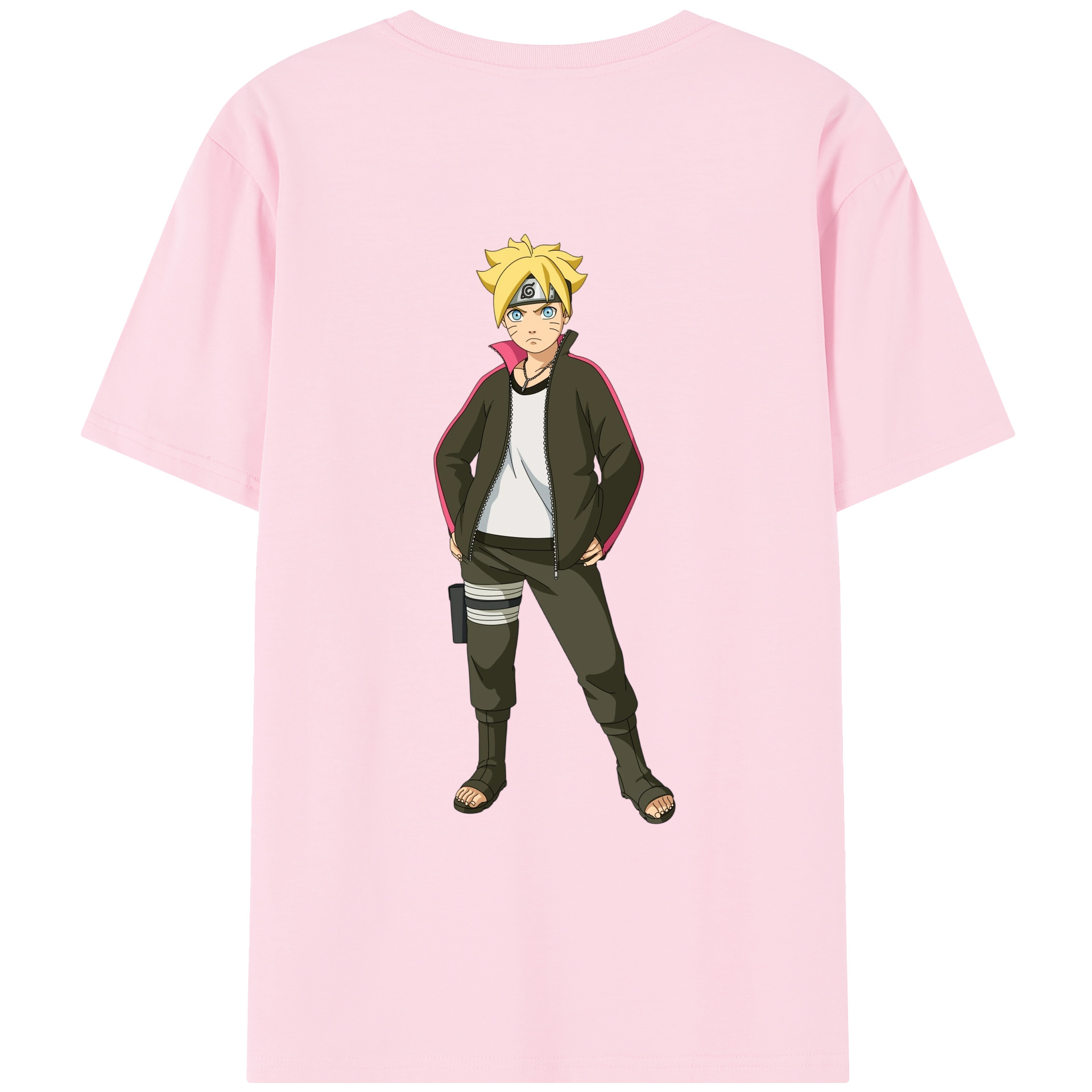 （画像用） NARUTO -ナルト- うずまき ボルト Uzumaki Boruto 綿100％半袖Tシャツ（背面プリント）