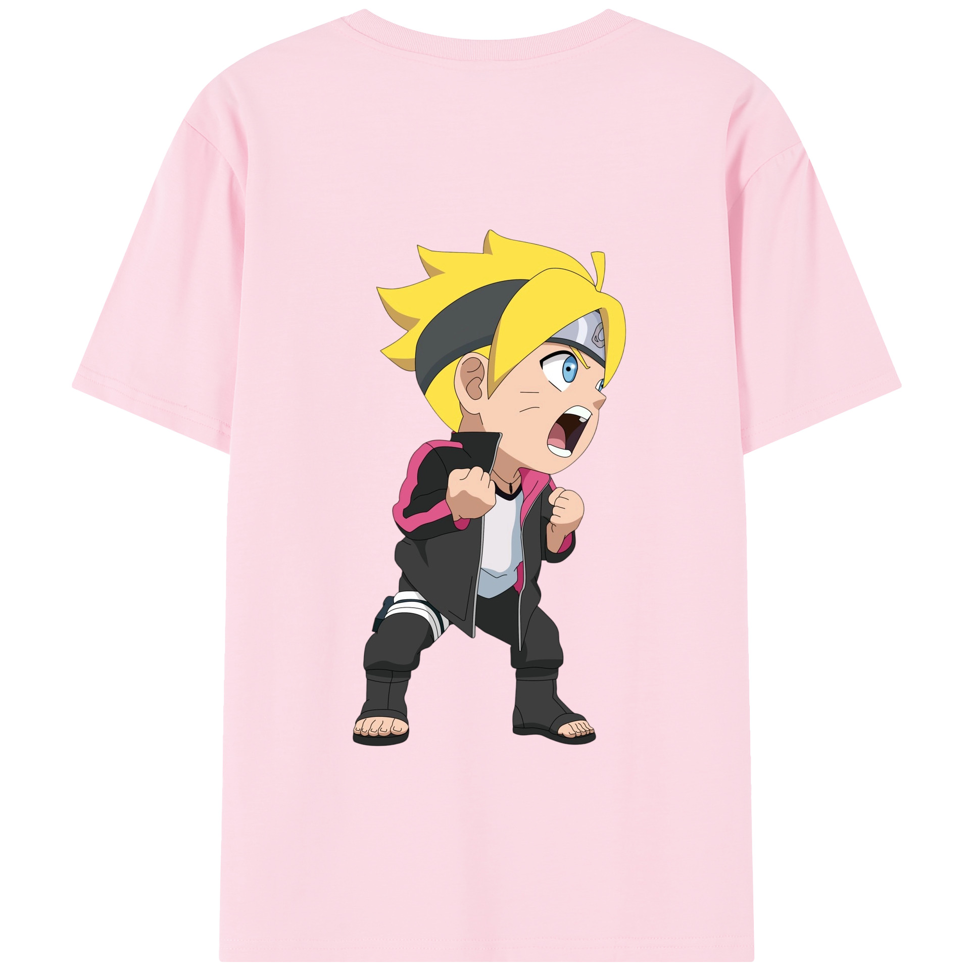 （画像用） NARUTO -ナルト- うずまき ボルト Uzumaki Boruto 綿100％半袖Tシャツ（背面プリント）