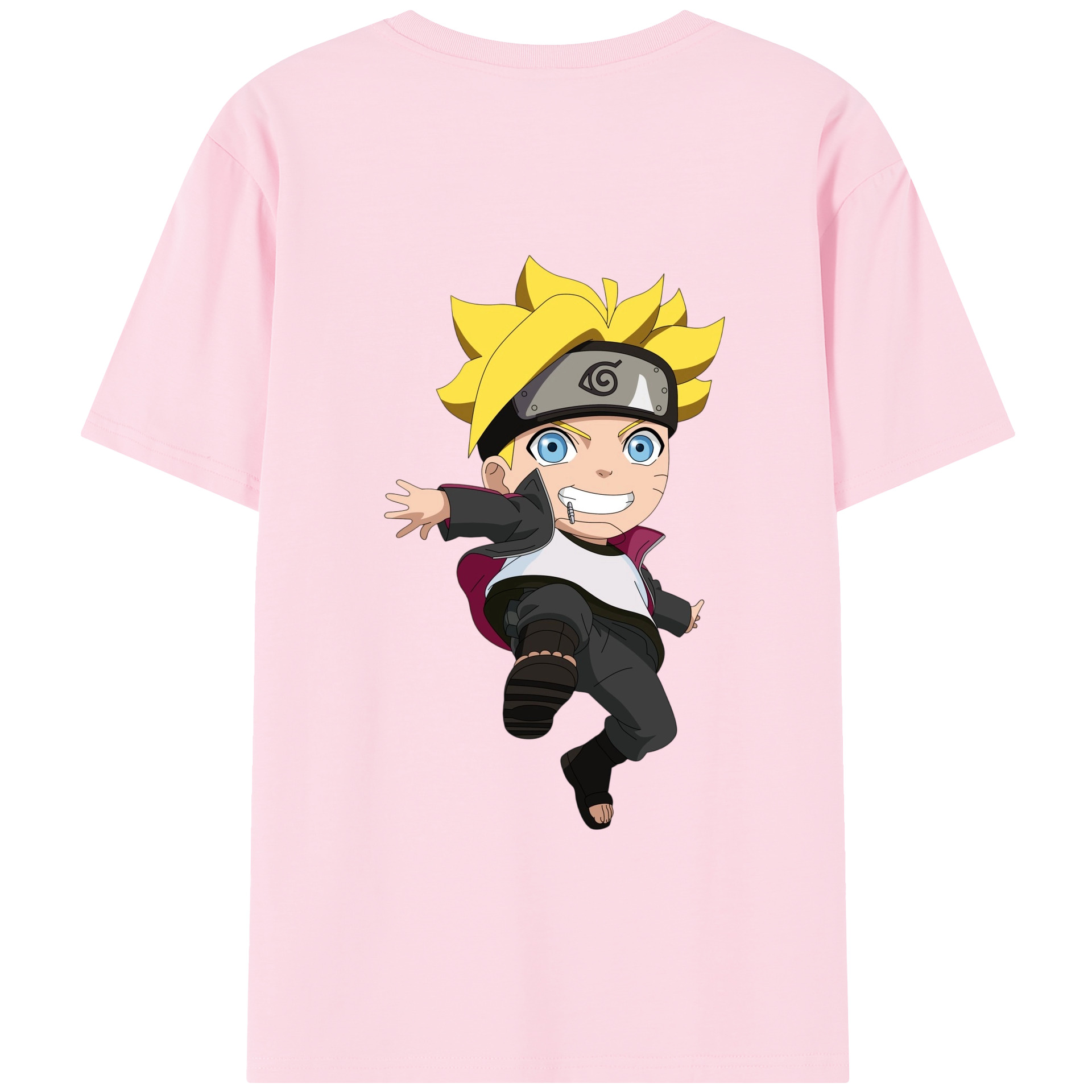 （画像用） NARUTO -ナルト- うずまき ボルト Uzumaki Boruto 綿100％半袖Tシャツ（背面プリント）