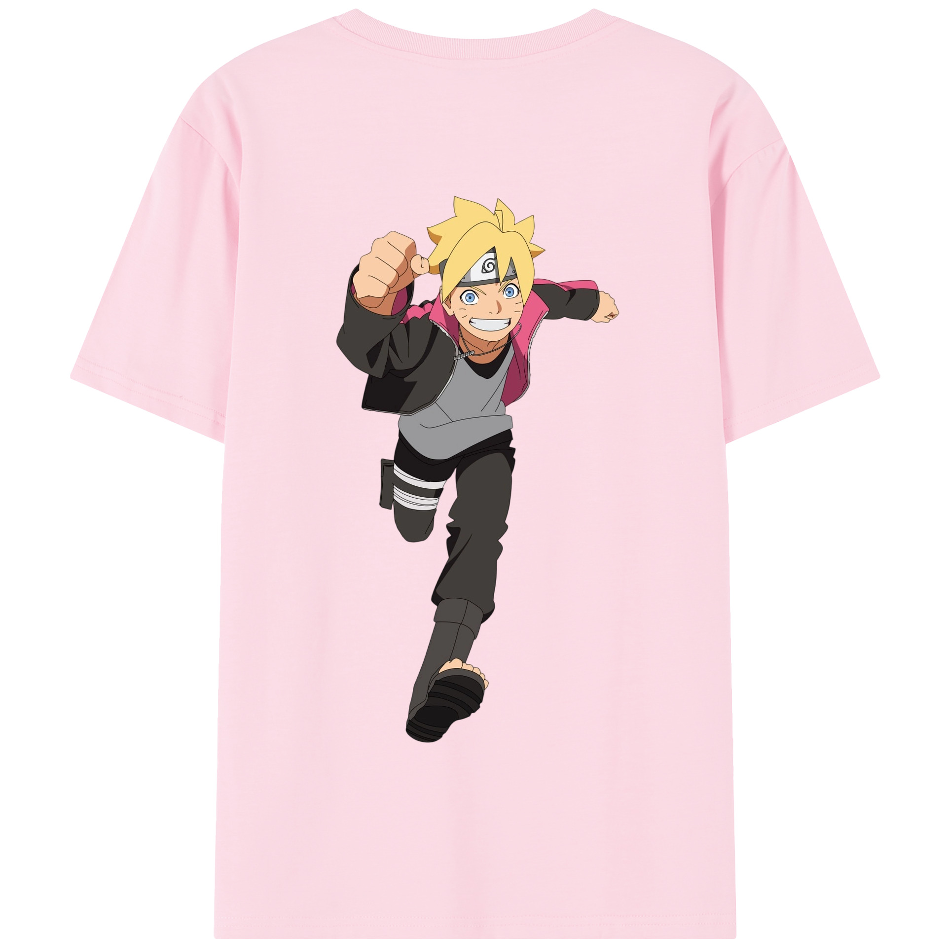 （画像用） NARUTO -ナルト- うずまき ボルト Uzumaki Boruto 綿100％半袖Tシャツ（背面プリント）